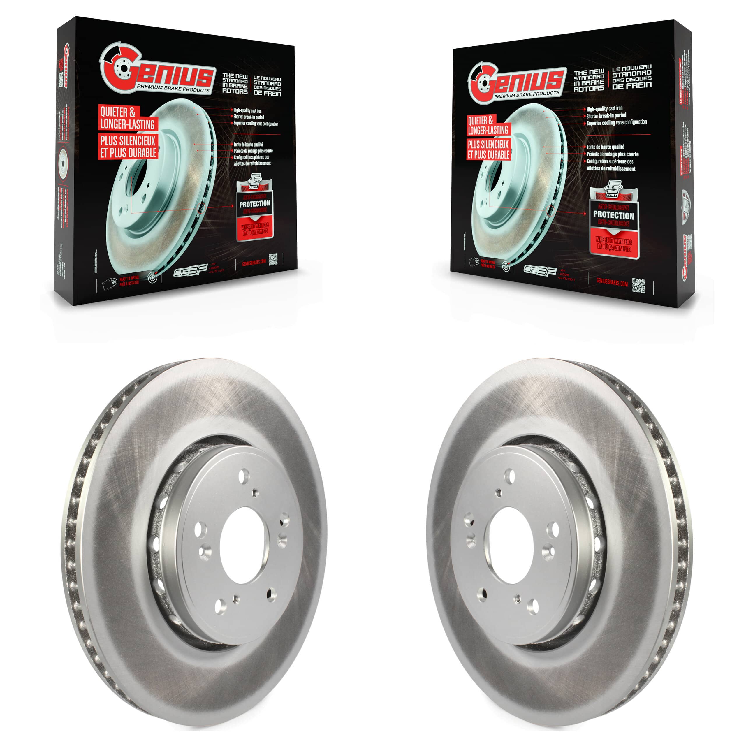 Genius - KG-100347 - Front Disc Brake Rotor Kits