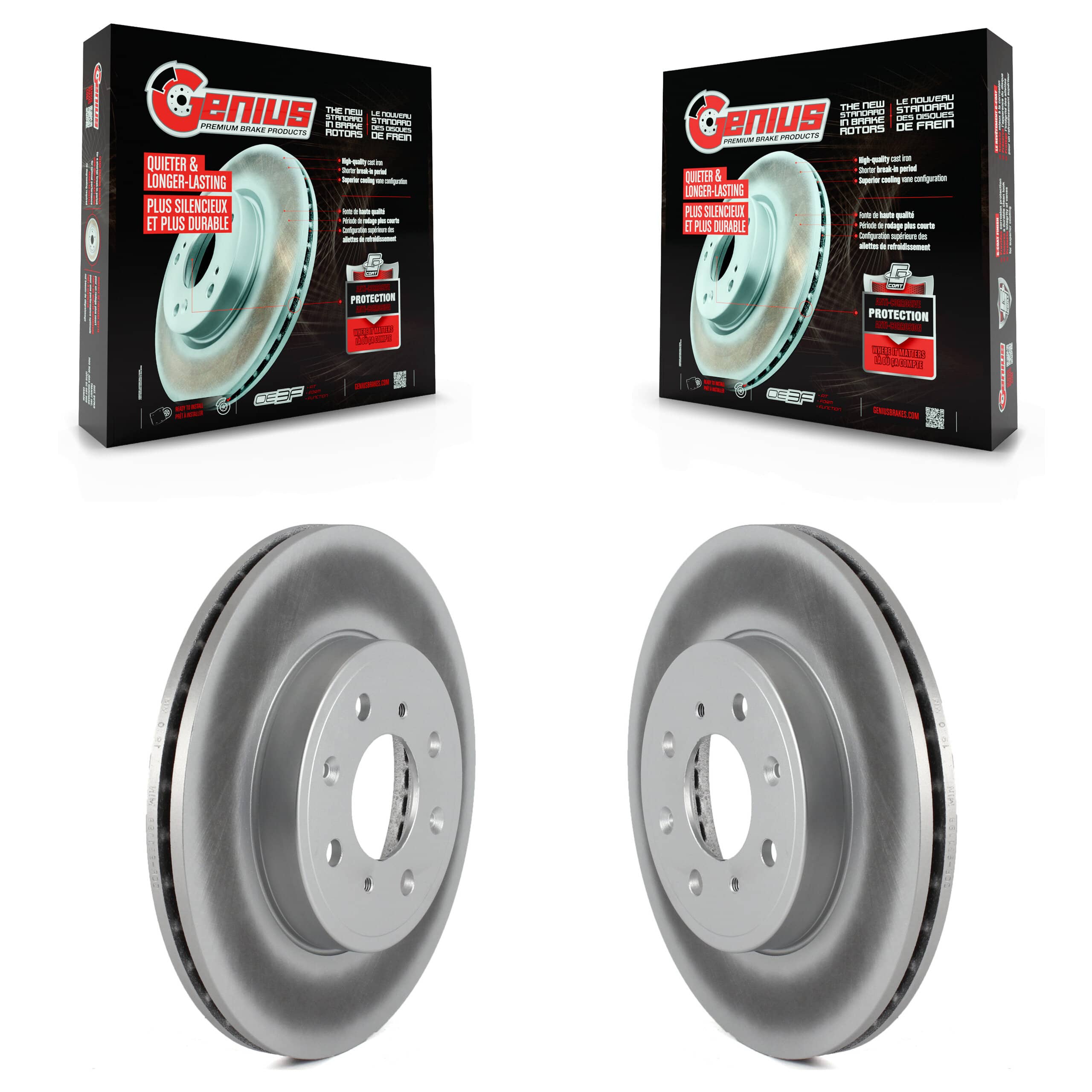 Genius - KG-100357 - Front Disc Brake Rotor Kits