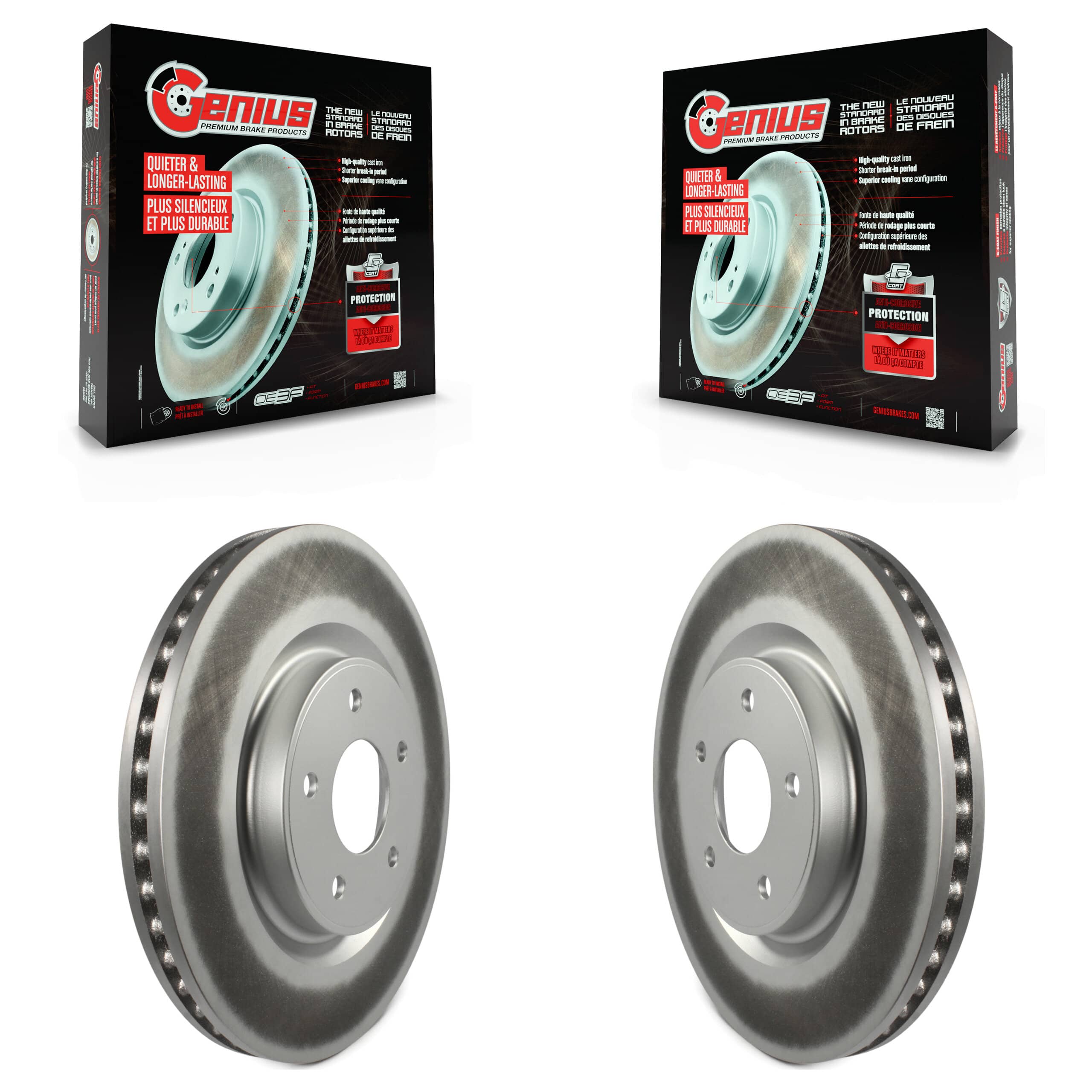 Genius - KG-100365 - Front Disc Brake Rotor Kits