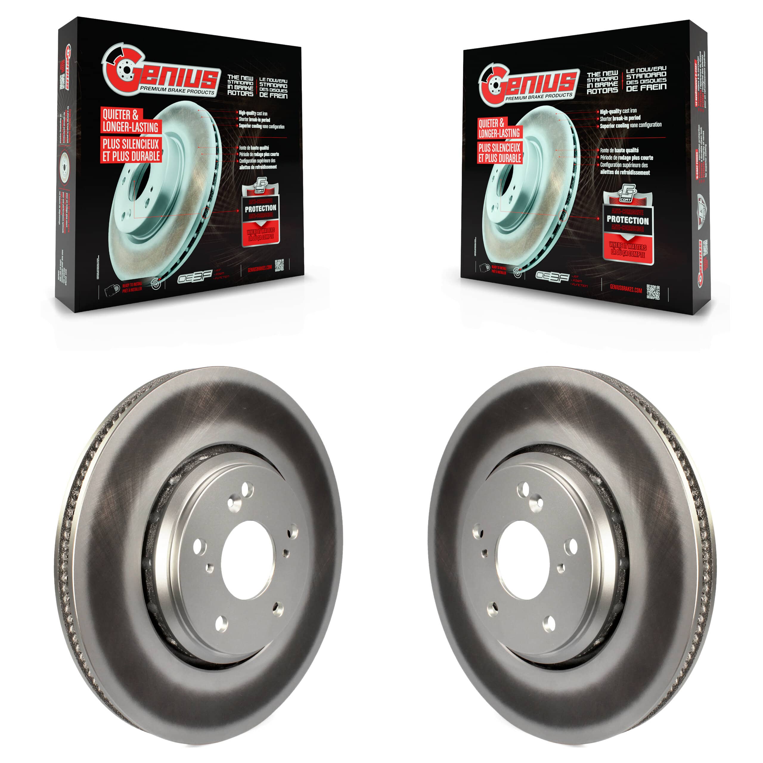 Genius - KG-100371 - Front Disc Brake Rotor Kits