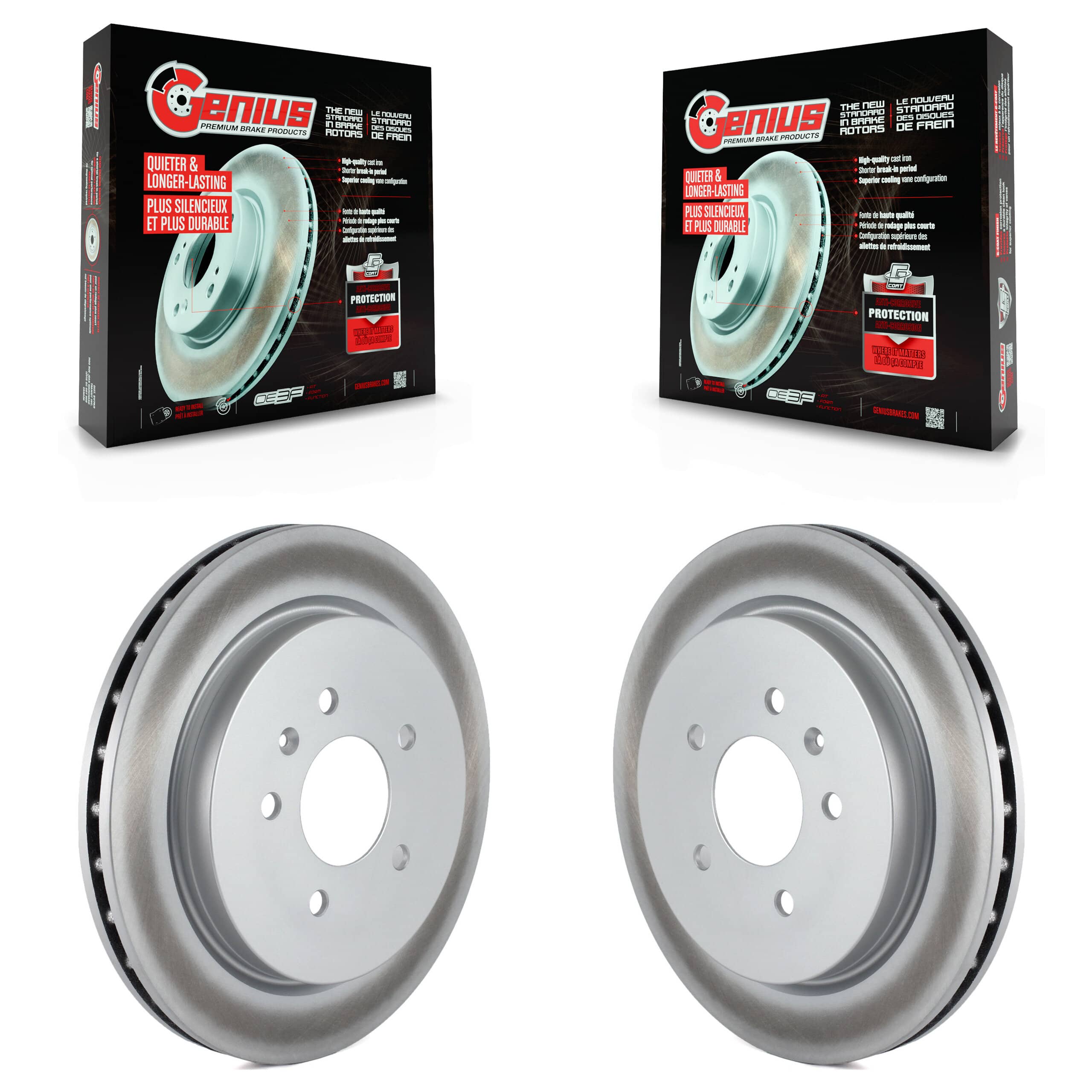 Genius - KG-100390 - Rear Disc Brake Rotor Kits