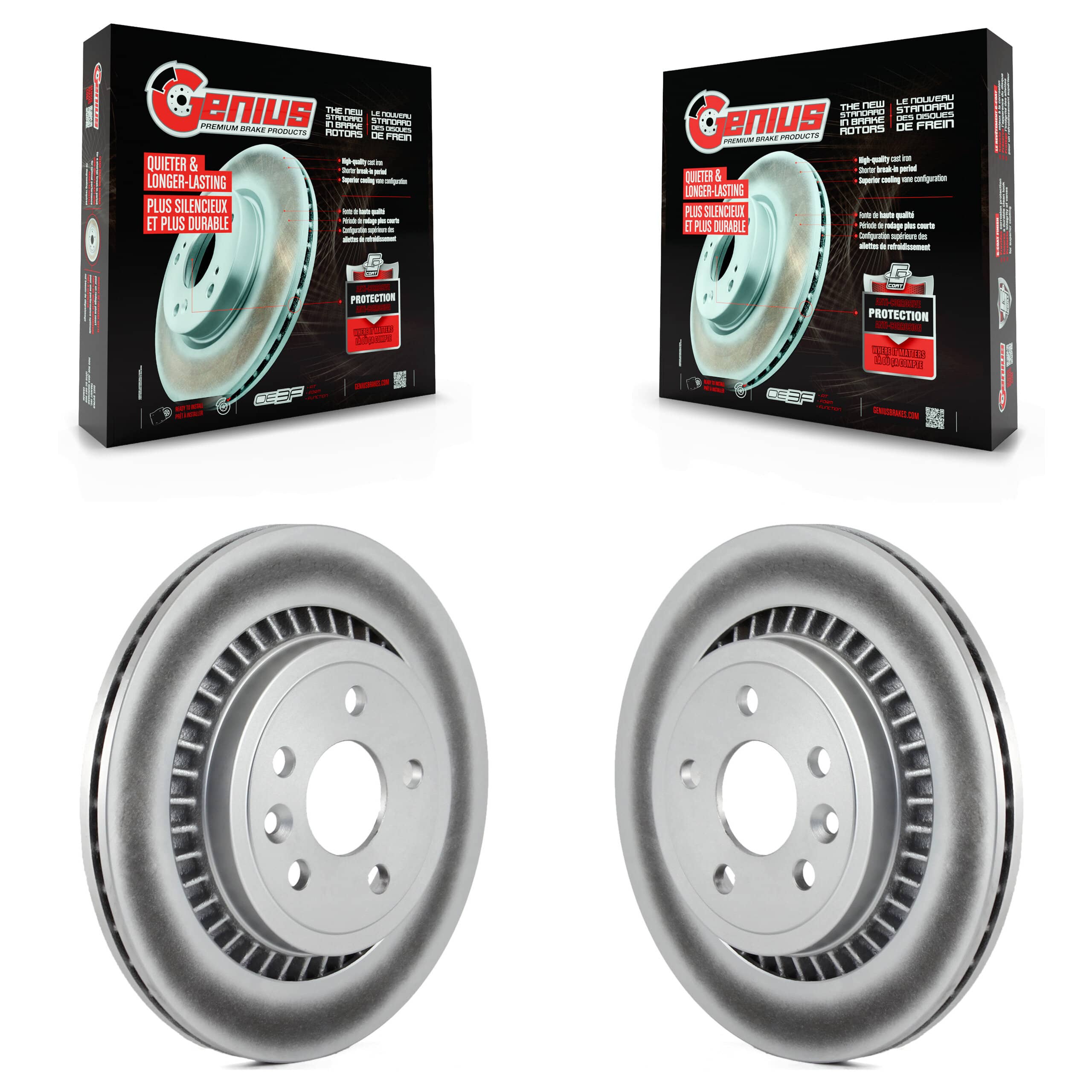 Genius - KG-100625 - Rear Disc Brake Rotor Kits