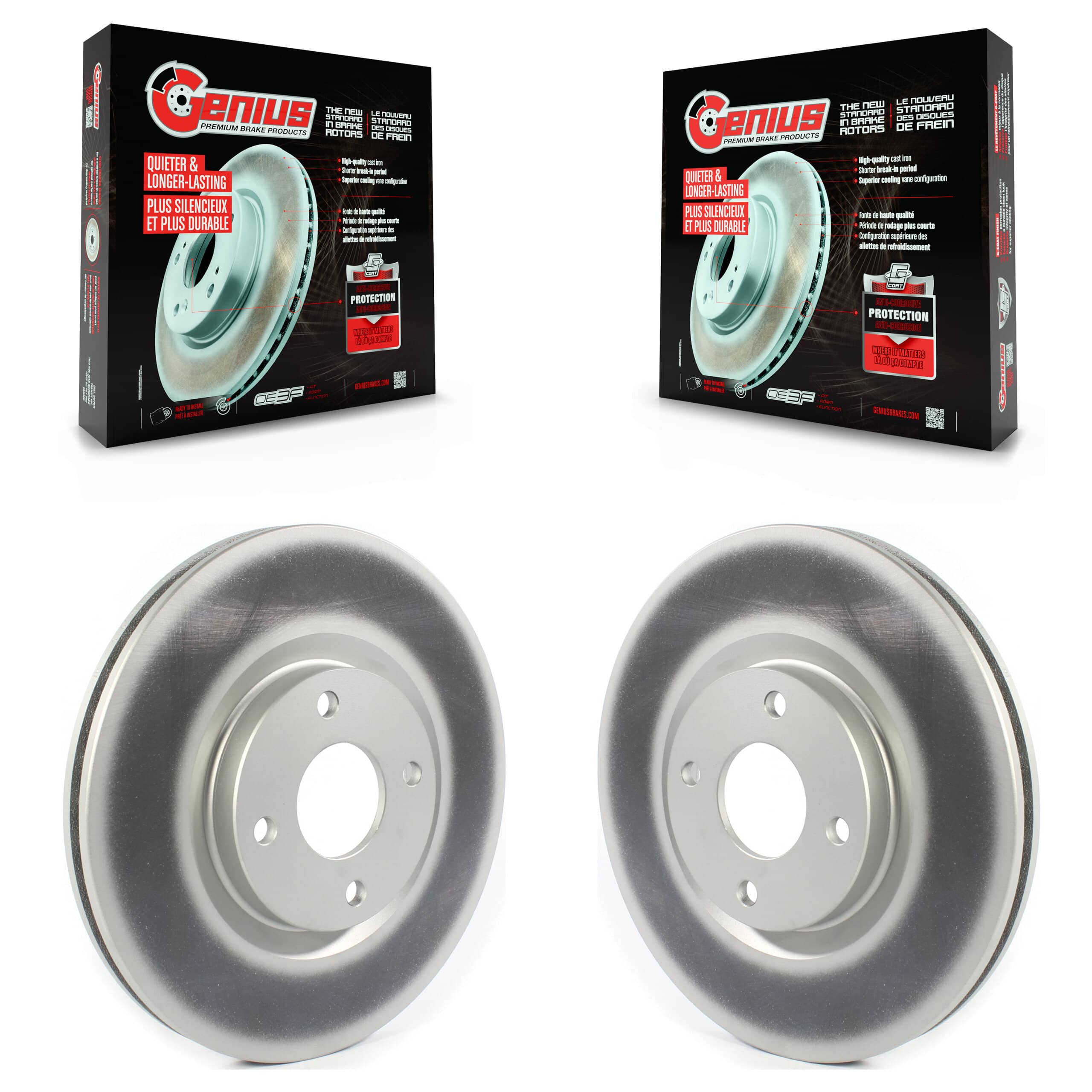 Genius - KG-101316 - Front Disc Brake Rotor Kits