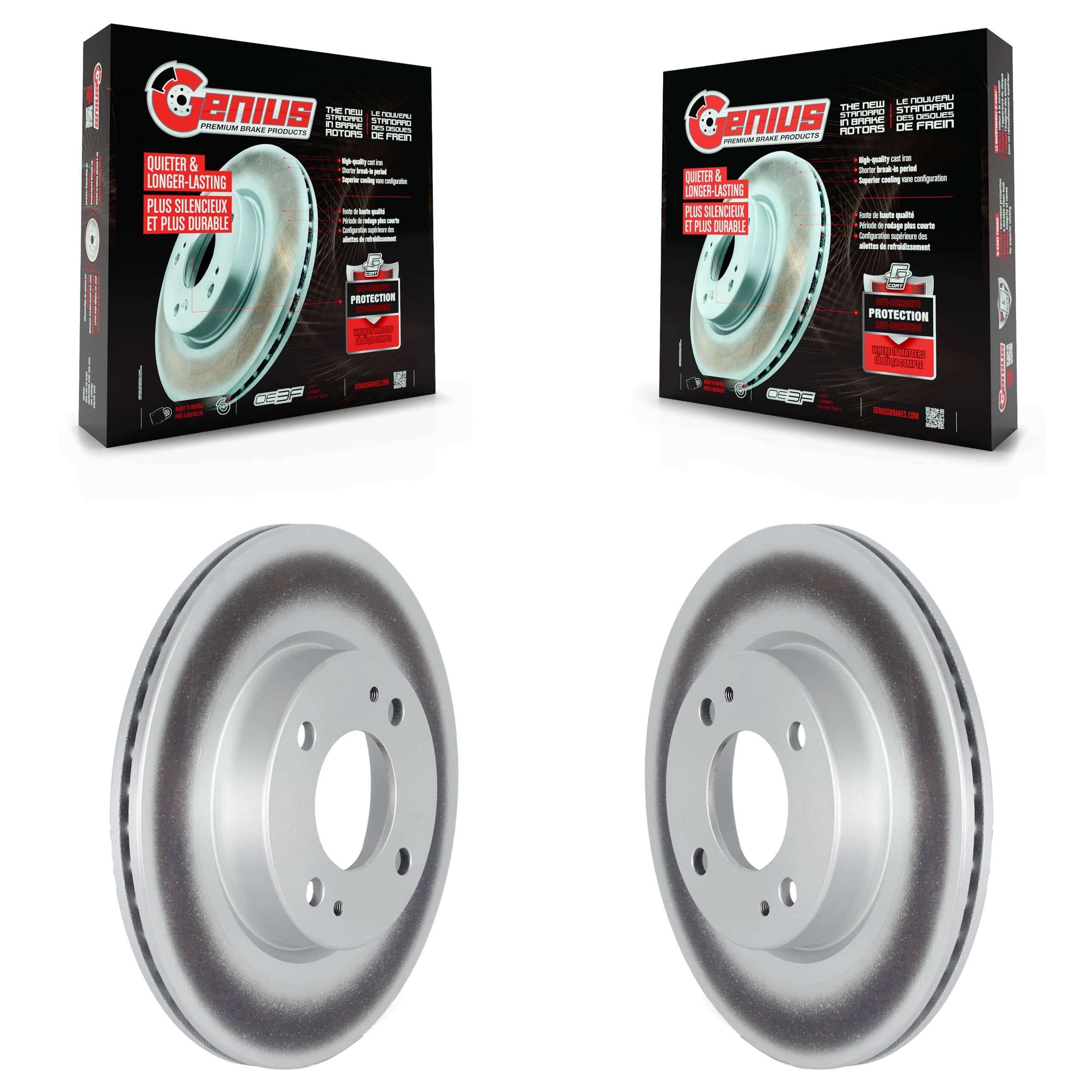 Genius - KG-101333 - Front Disc Brake Rotor Kits