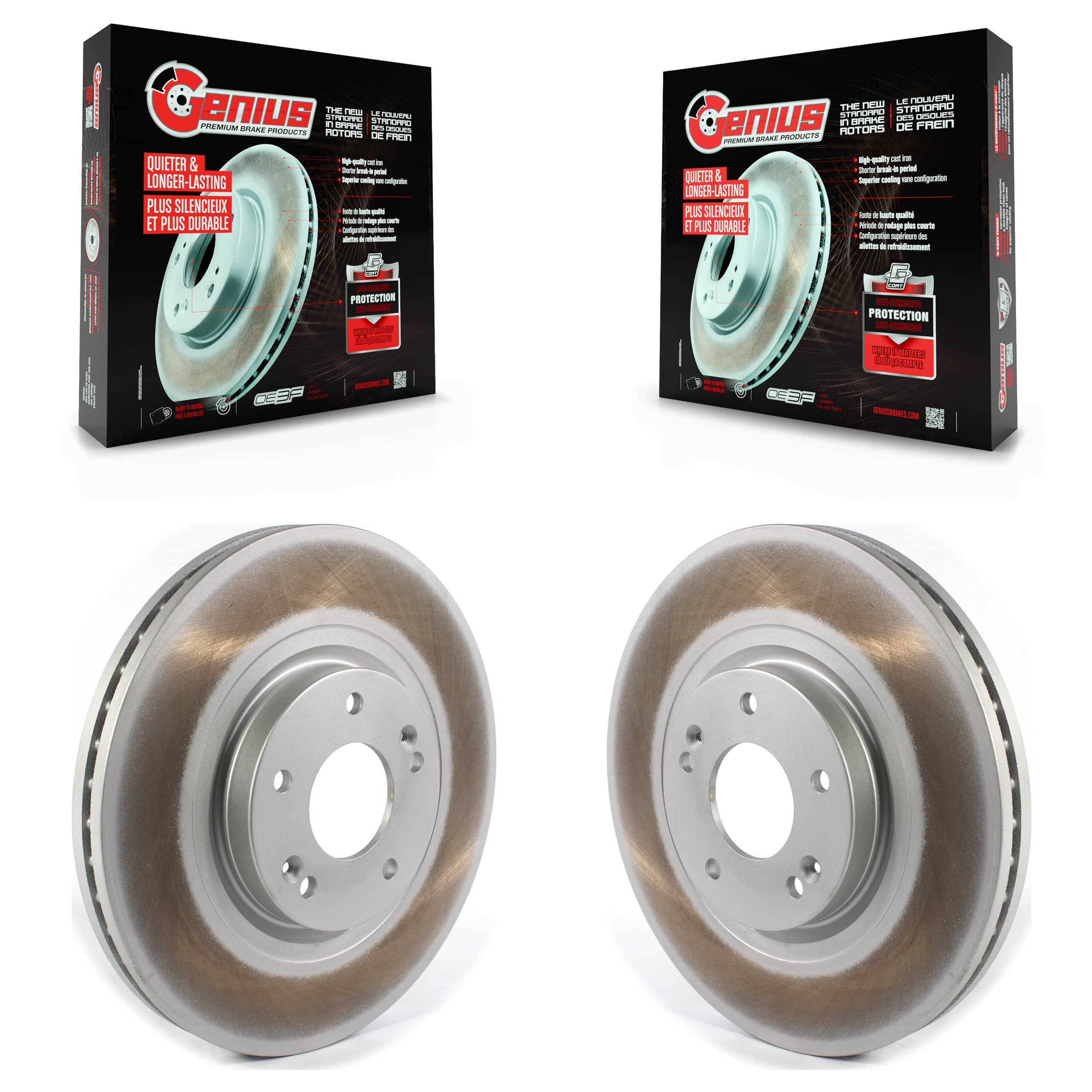 Genius - KG-101334 - Front Disc Brake Rotor Kits
