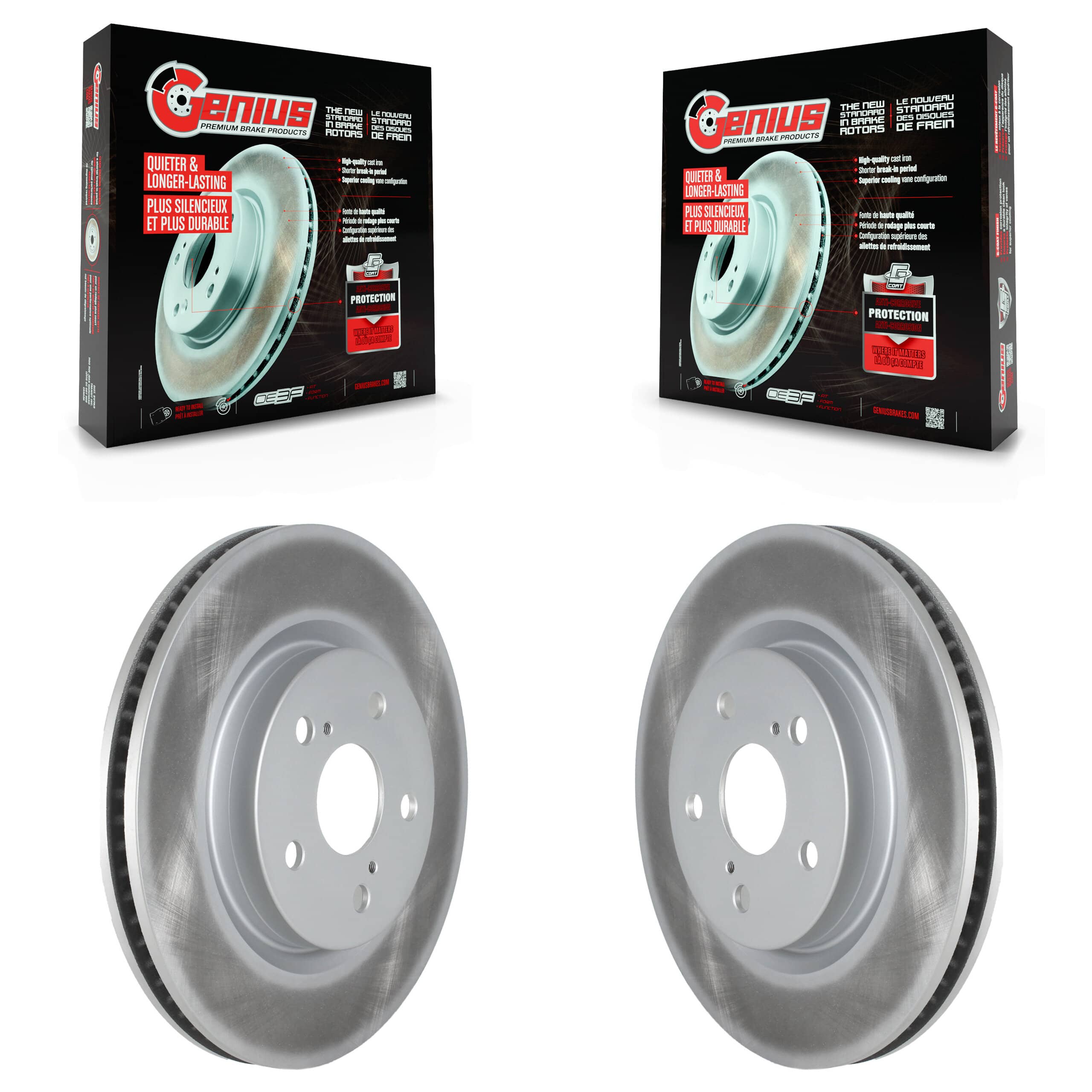 Genius - KG-101338 - Front Disc Brake Rotor Kits
