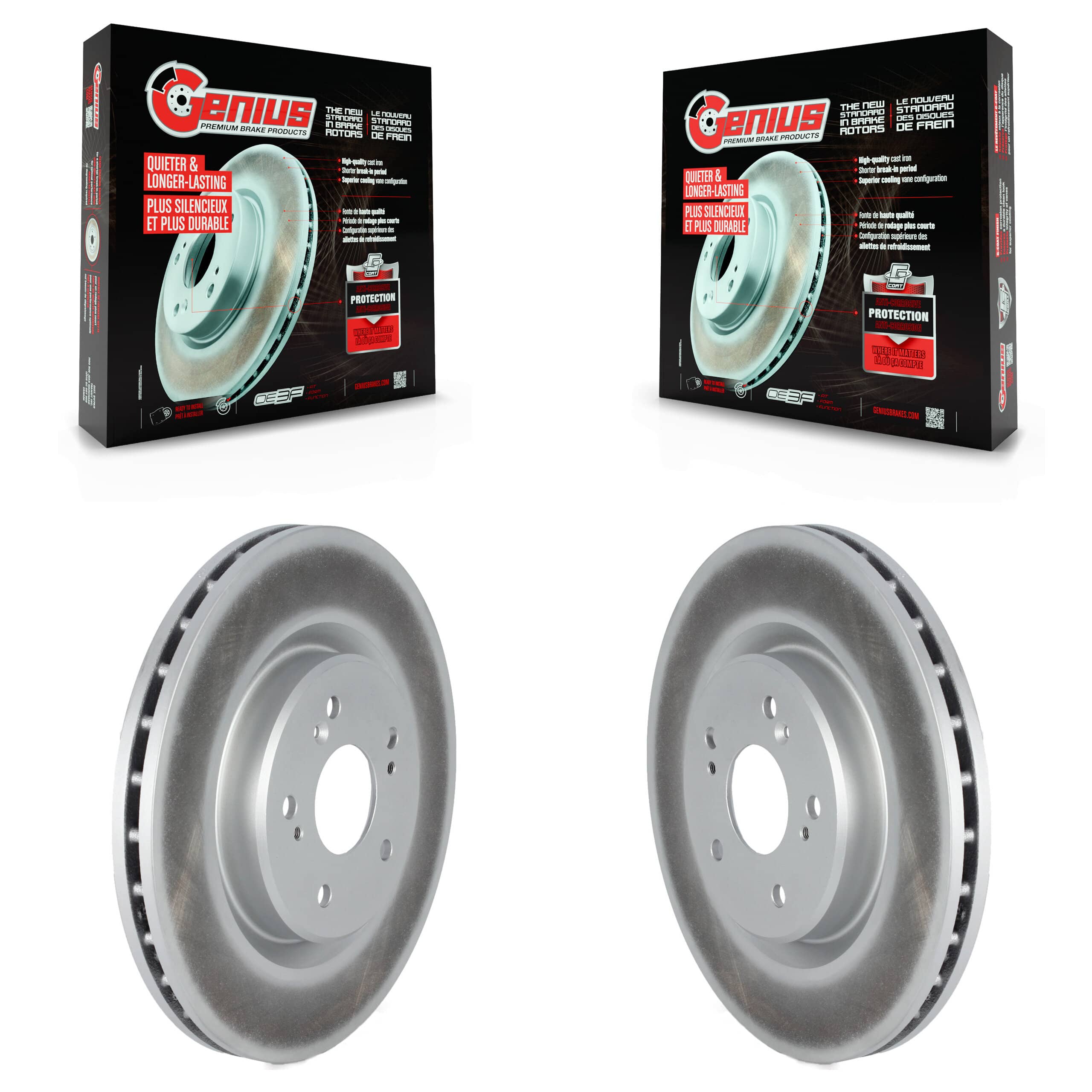 Genius - KG-101343 - Front Disc Brake Rotor Kits