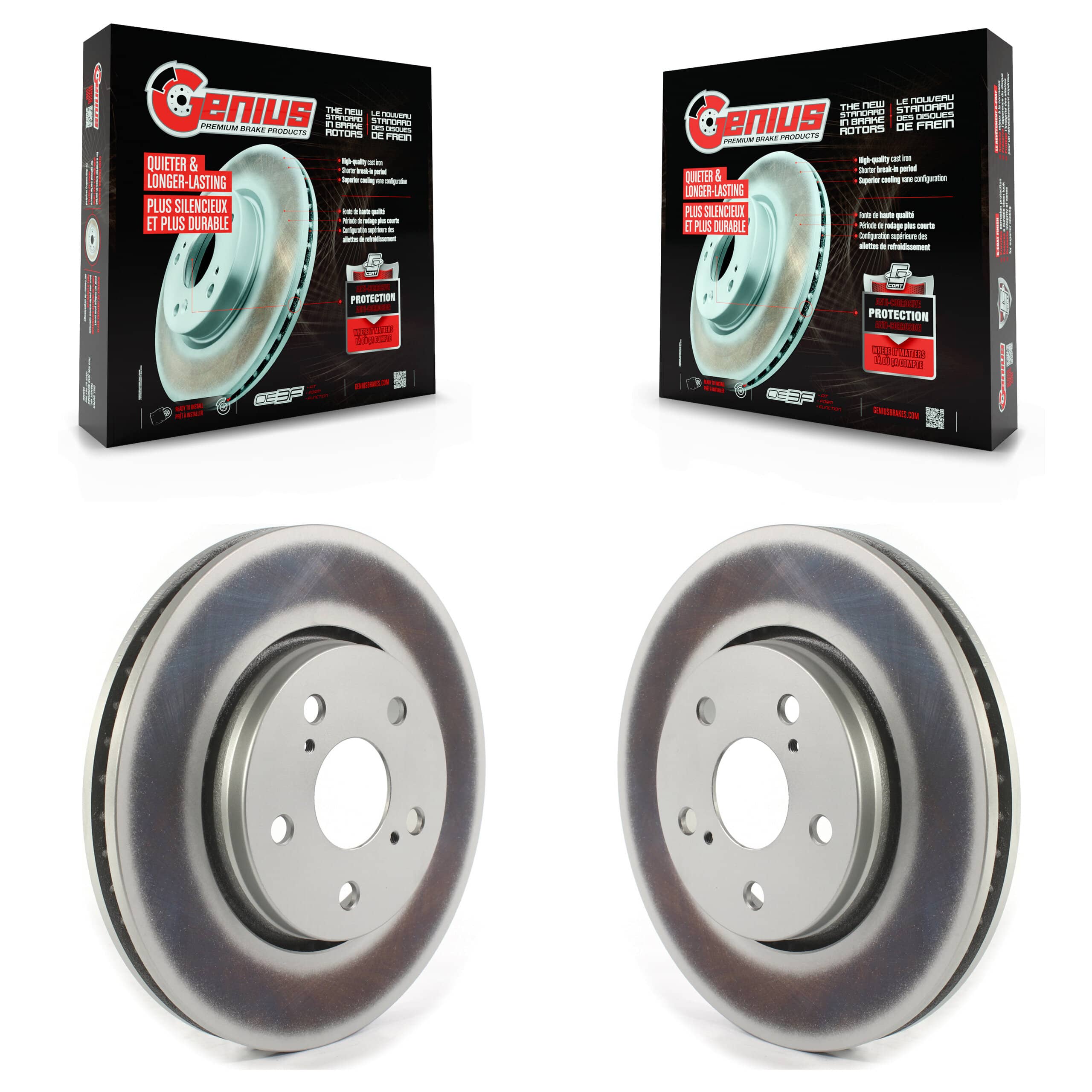 Genius - KG-101347 - Front Disc Brake Rotor Kits