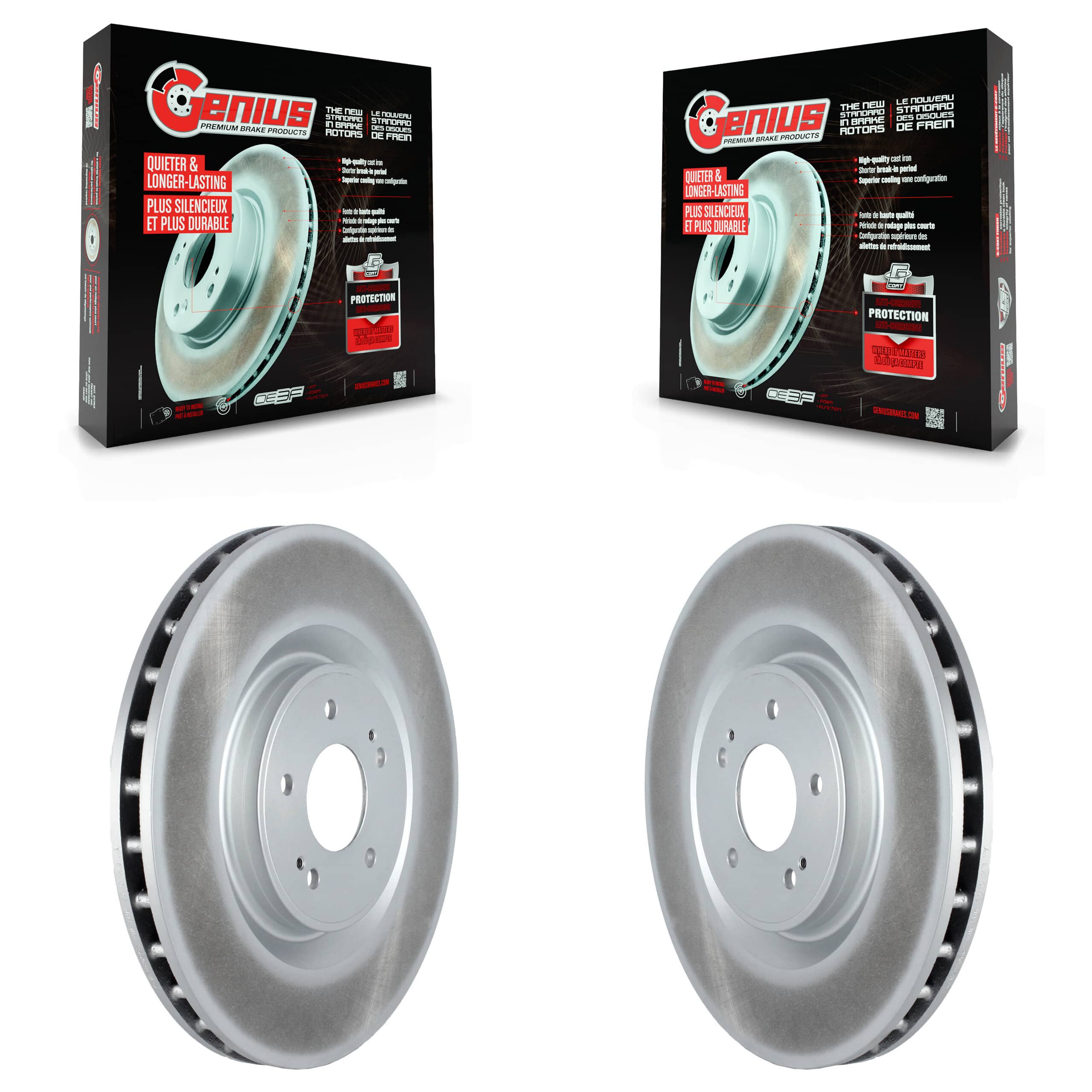 Genius - KG-101513 - Front Disc Brake Rotor Kits