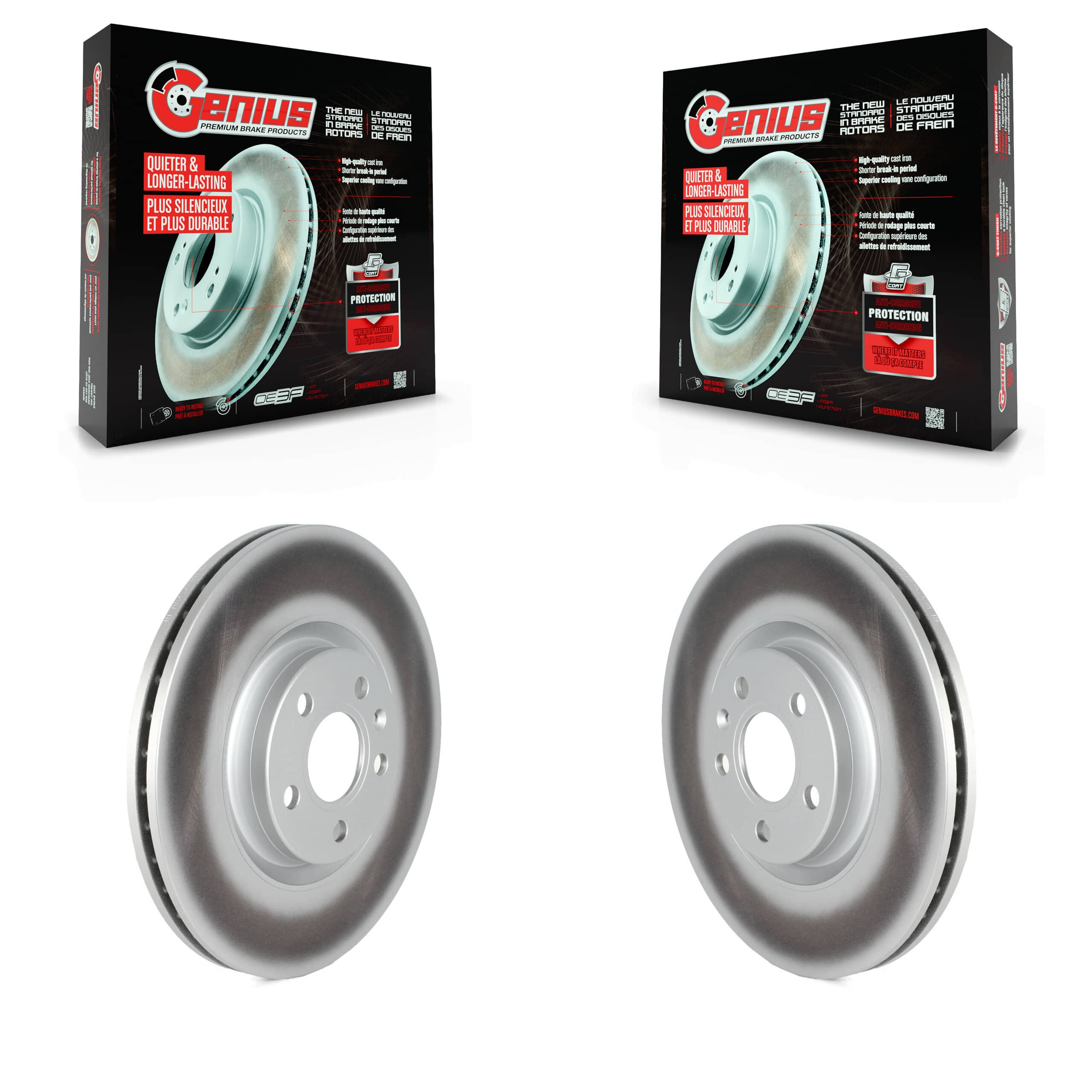 Genius - KG-101611 - Front Disc Brake Rotor Kits