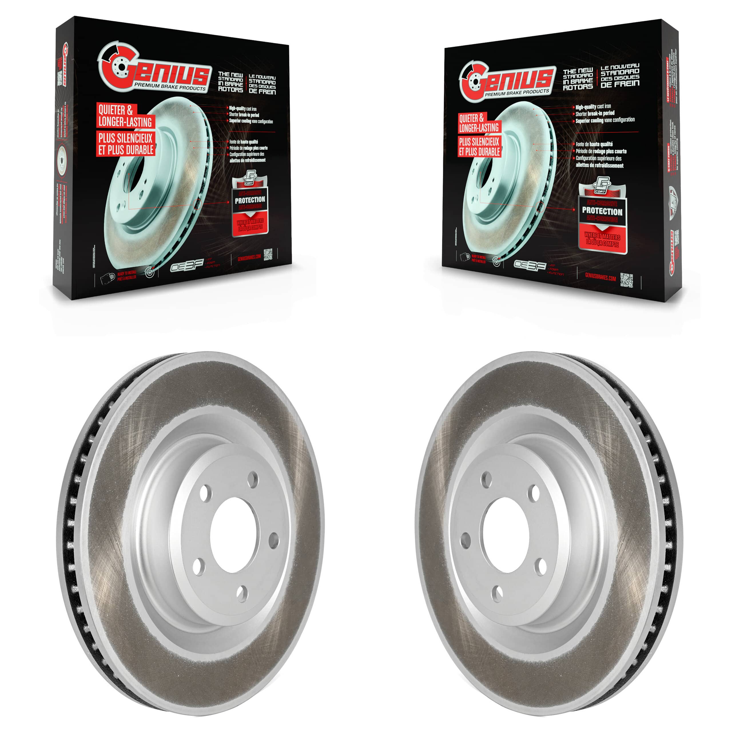 Genius - KG-101621 - Front Disc Brake Rotor Kits