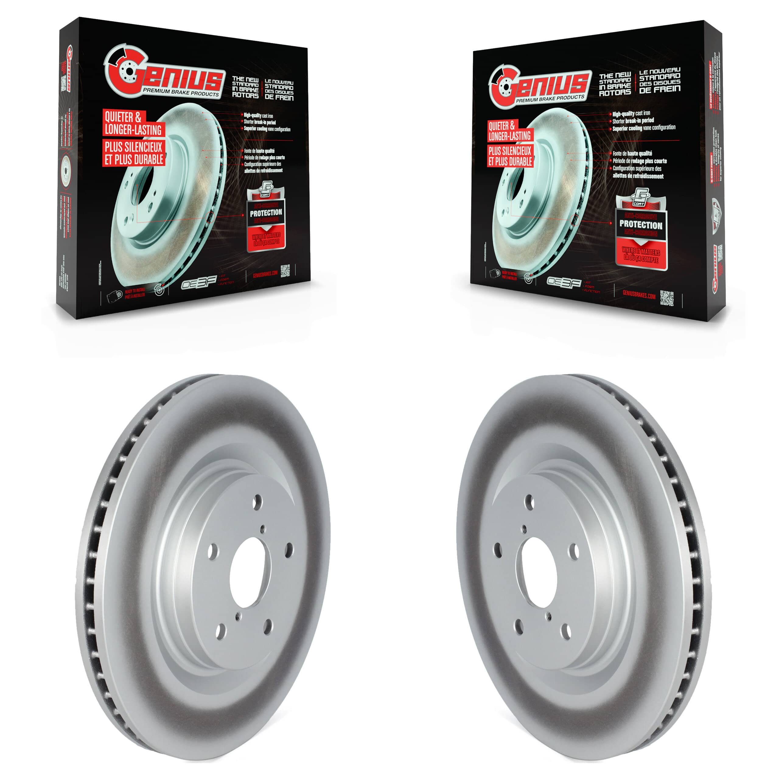 Genius - KG-101627 - Front Disc Brake Rotor Kits