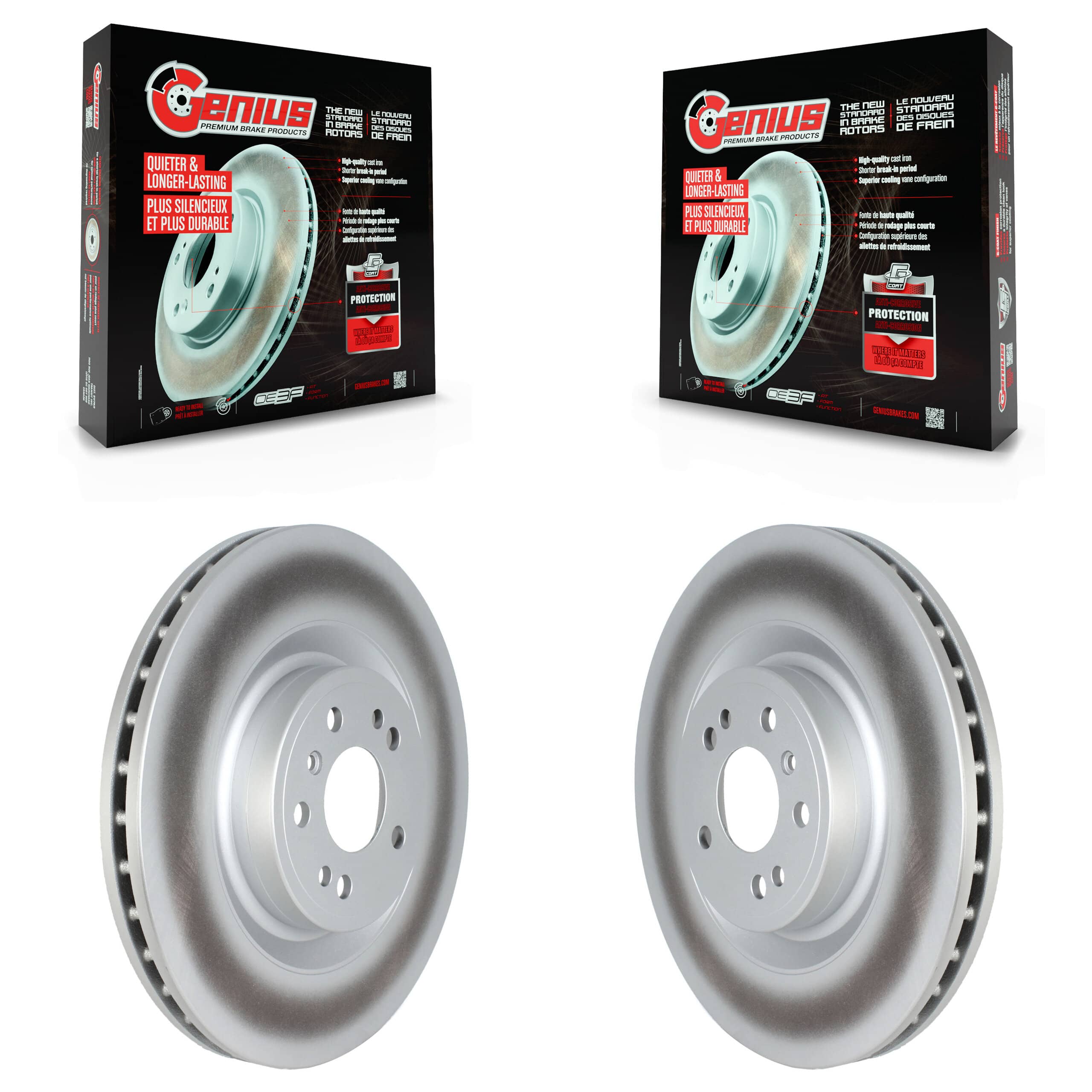 Genius - KG-101712 - Front Disc Brake Rotor Kits