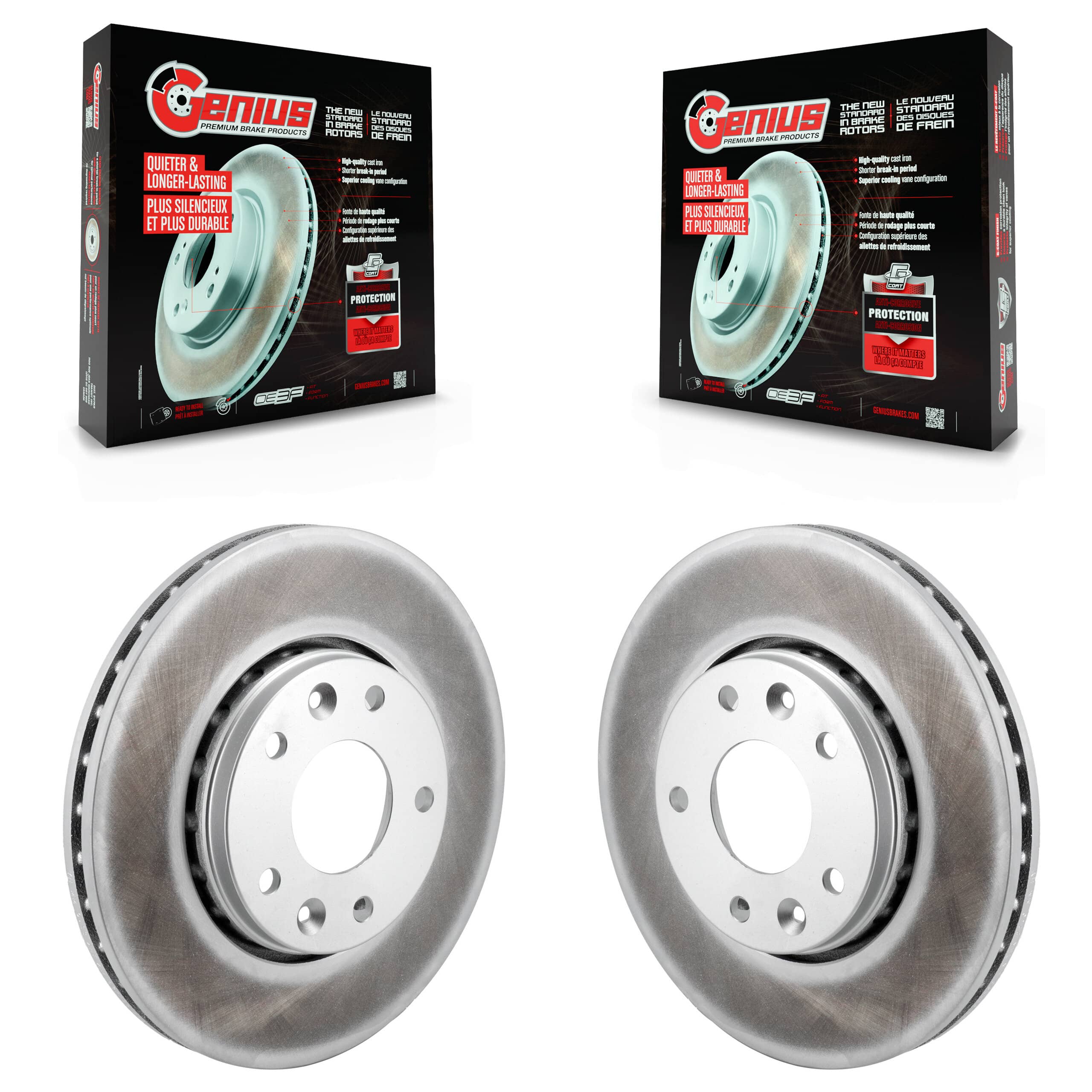 Genius - KG-101851 - Front Disc Brake Rotor Kits