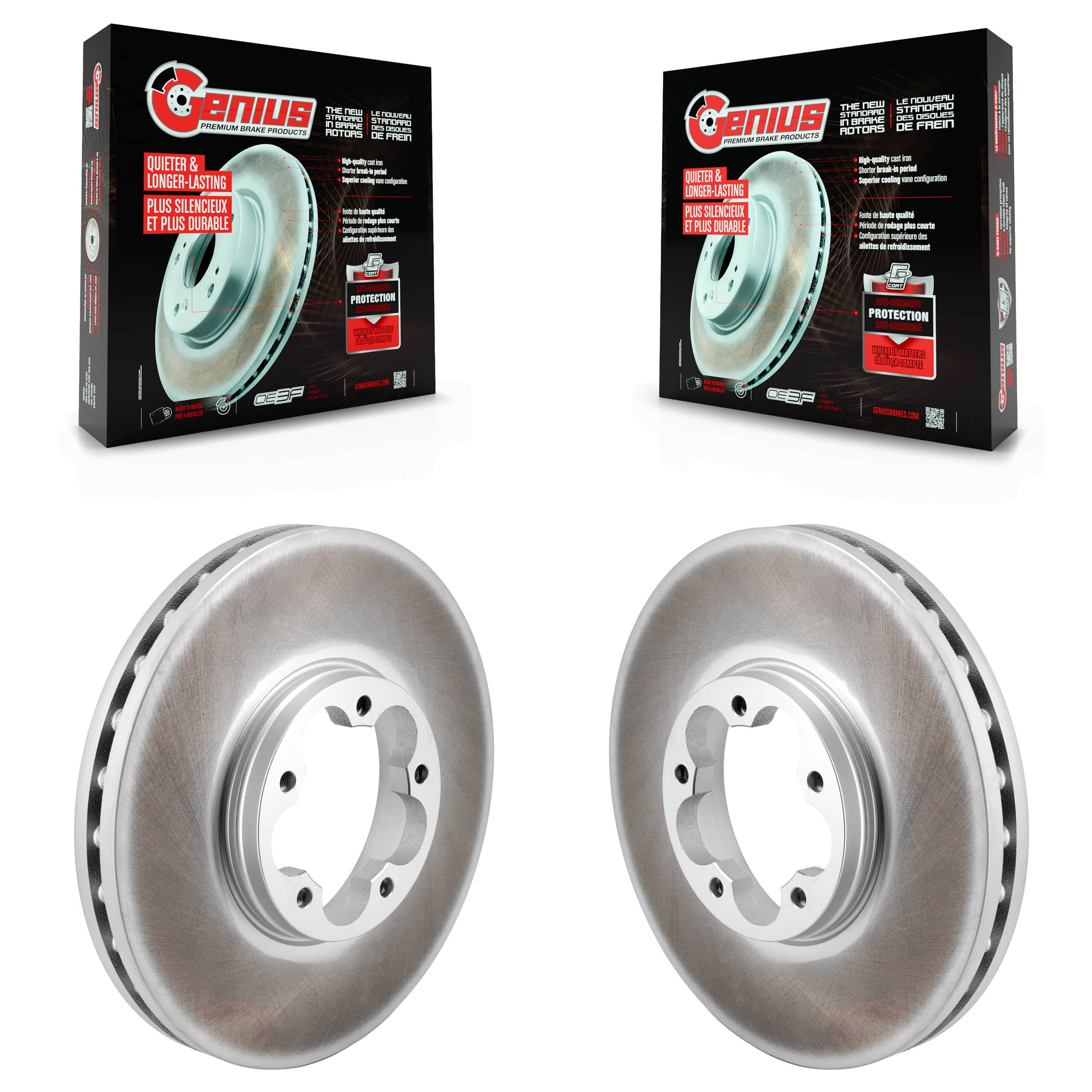Genius - KG-101854 - Front Disc Brake Rotor Kits