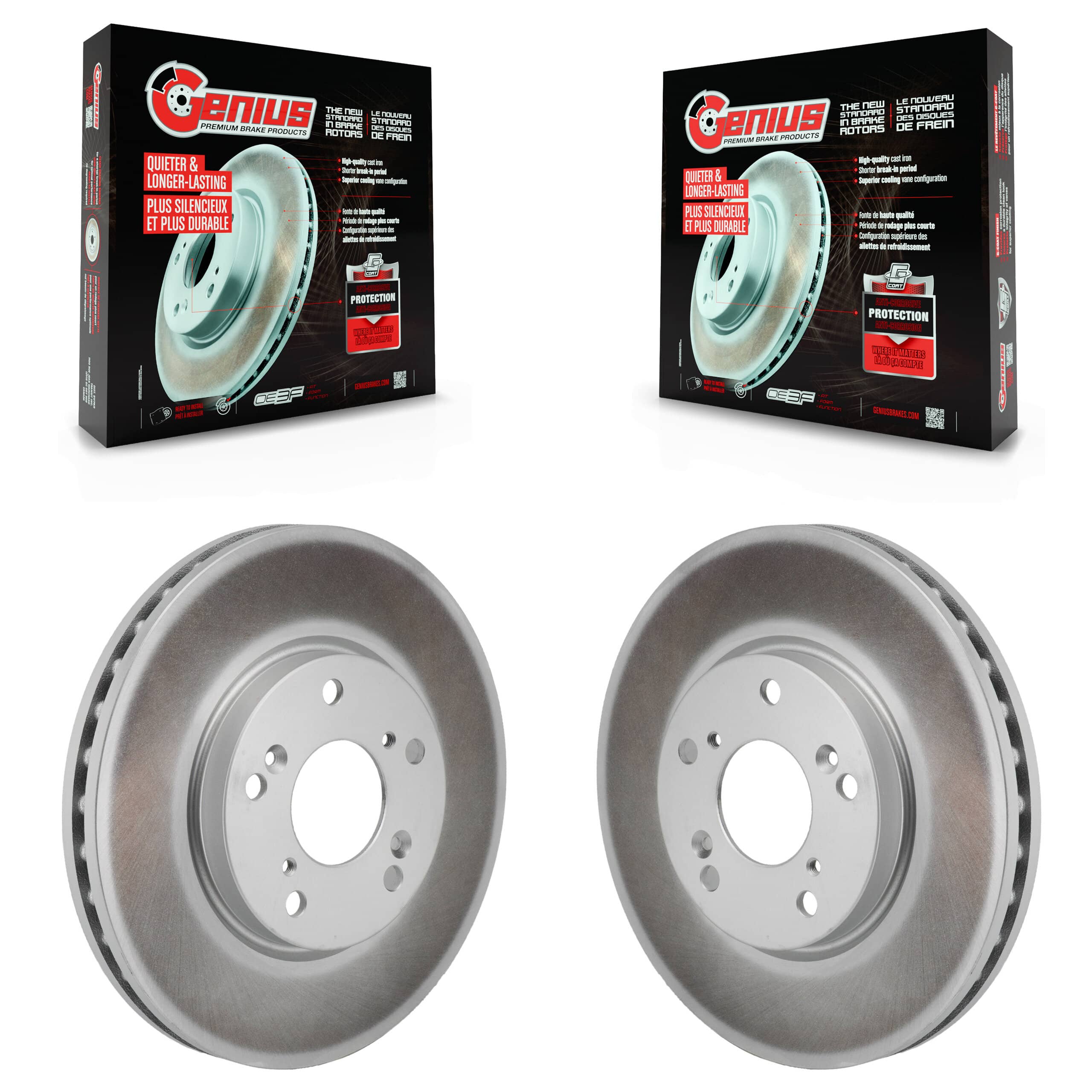 Genius - KG-101968 - Front Disc Brake Rotor Kits