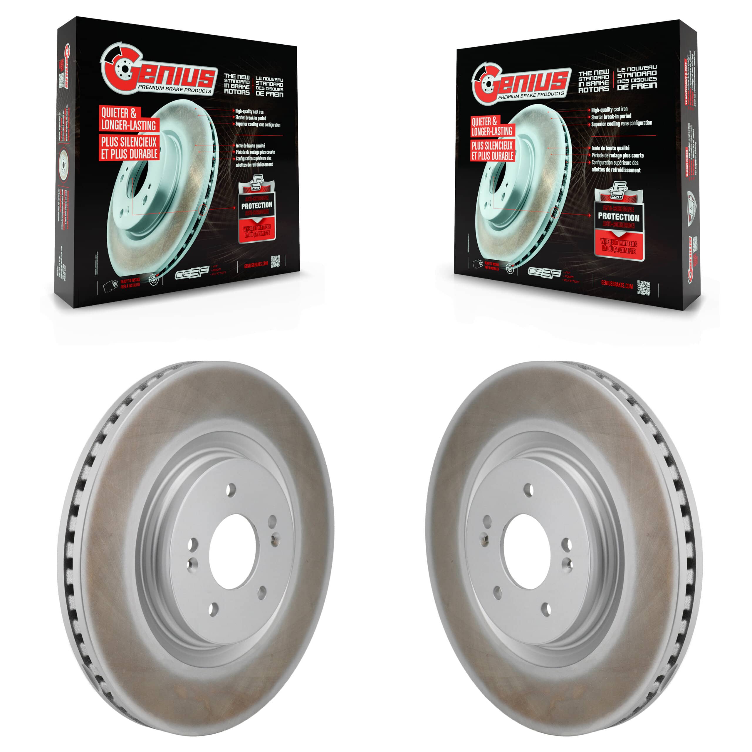 Genius - KG-101973 - Front Disc Brake Rotor Kits