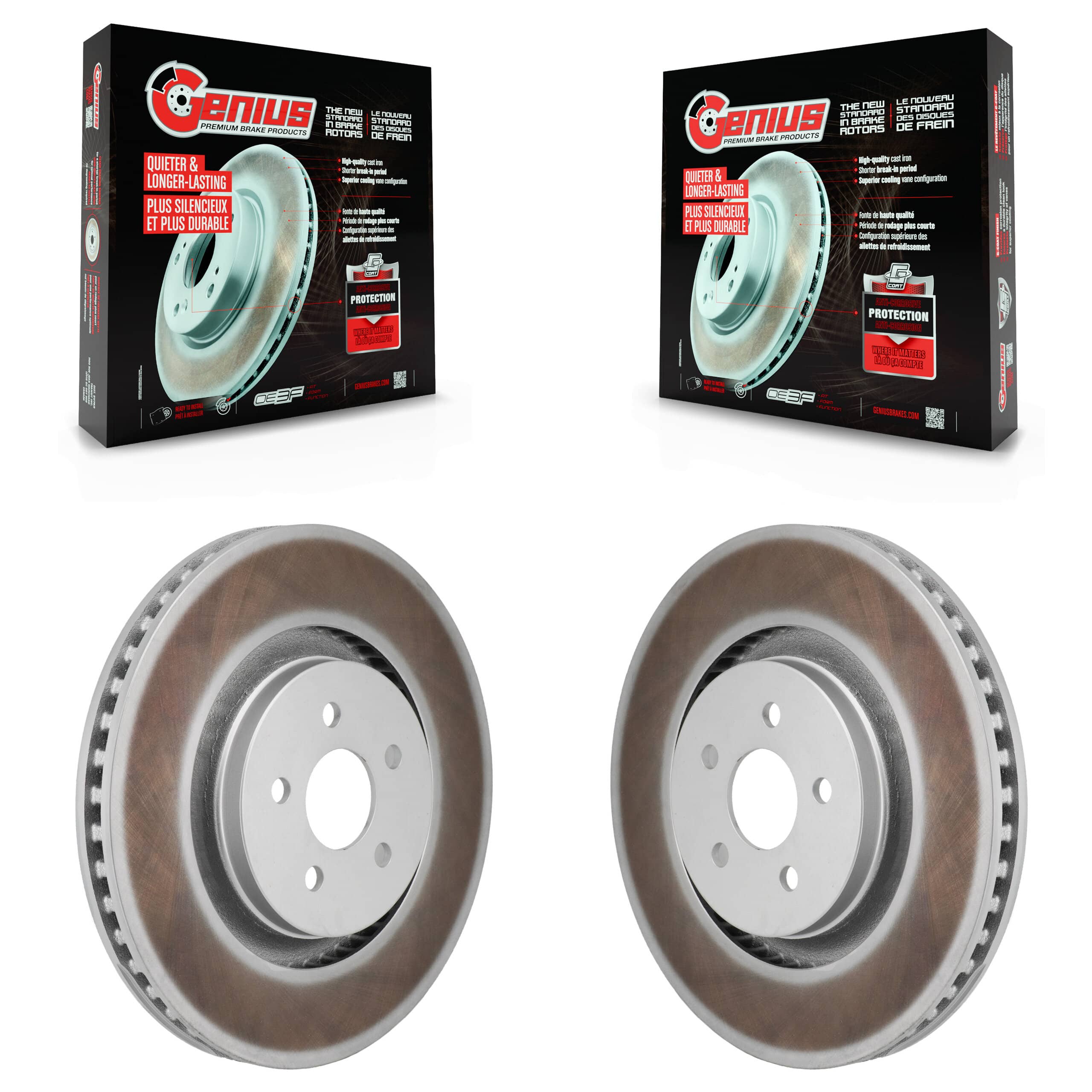 Genius - KG-101975 - Front Disc Brake Rotor Kits