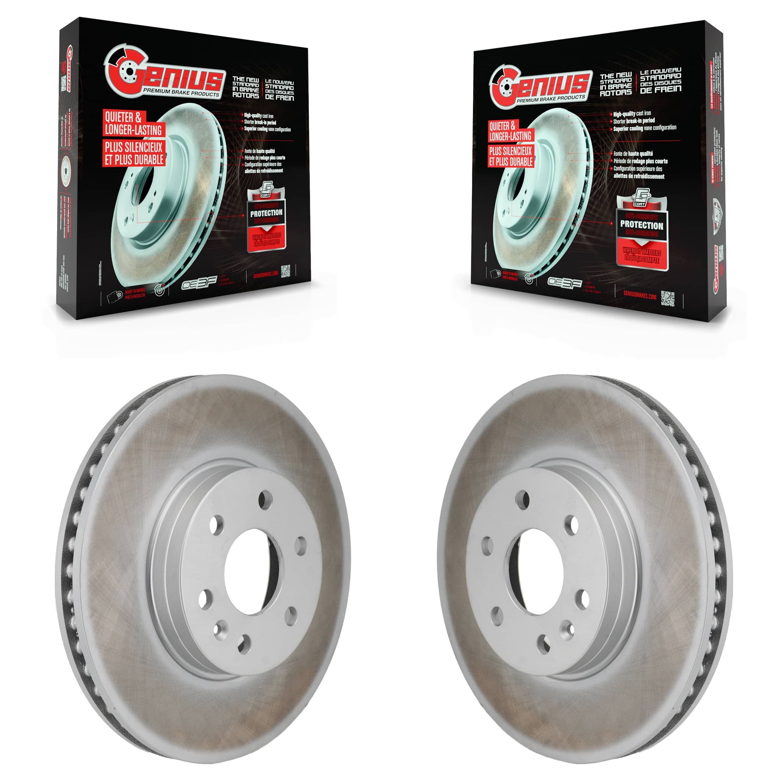 Genius - KG-101981 - Front Disc Brake Rotor Kits