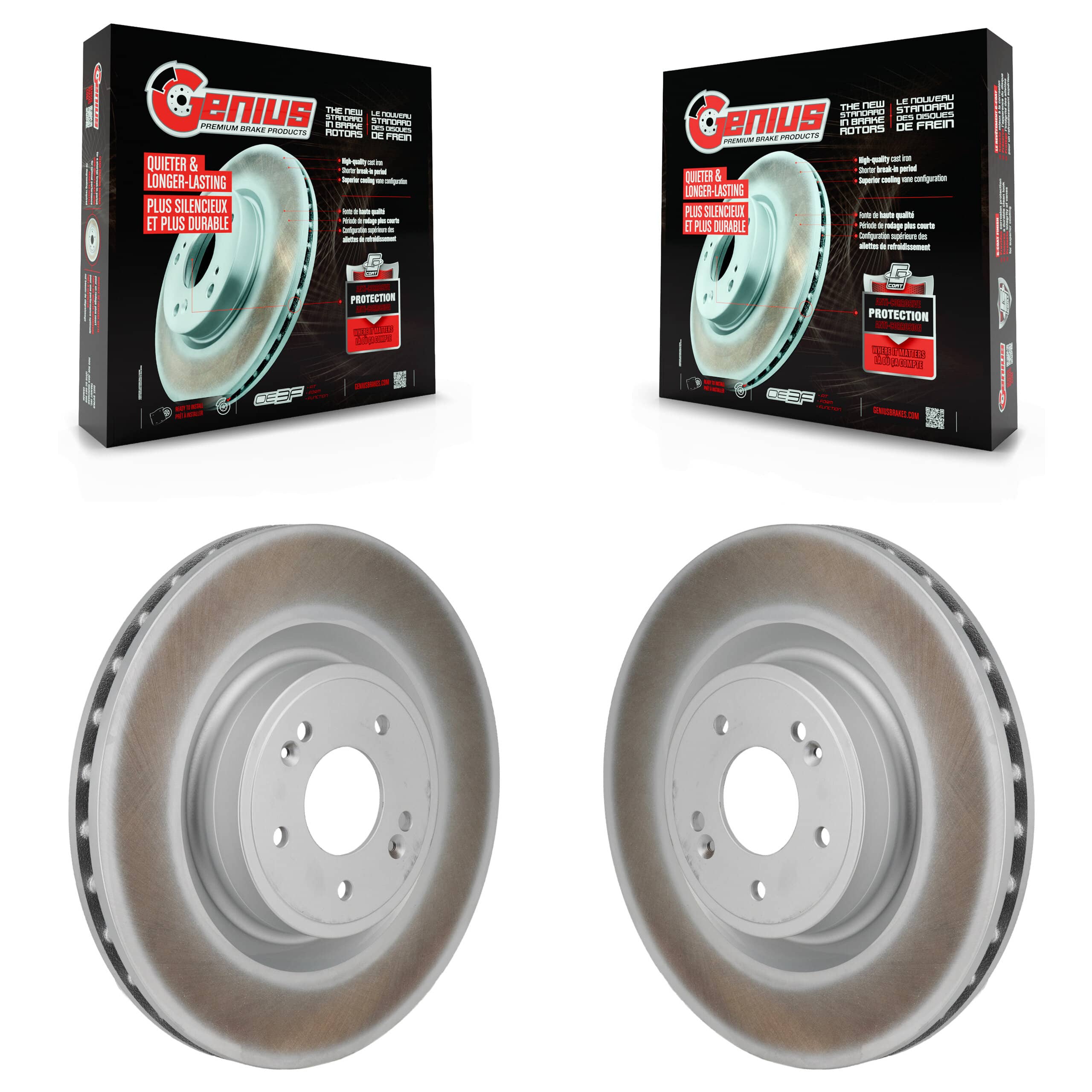 Genius - KG-101984 - Front Disc Brake Rotor Kits