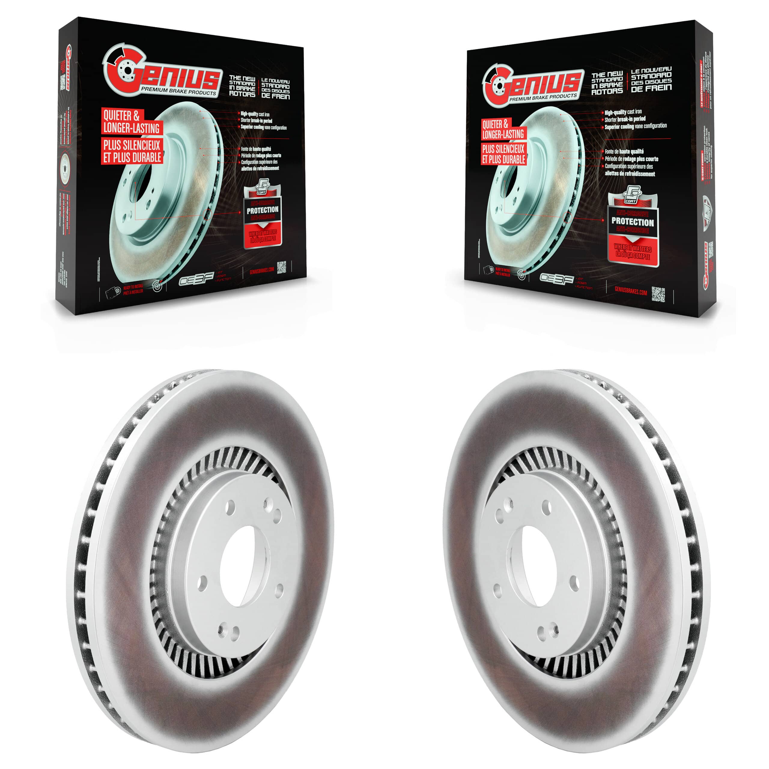 Genius - KG-101986 - Front Disc Brake Rotor Kits