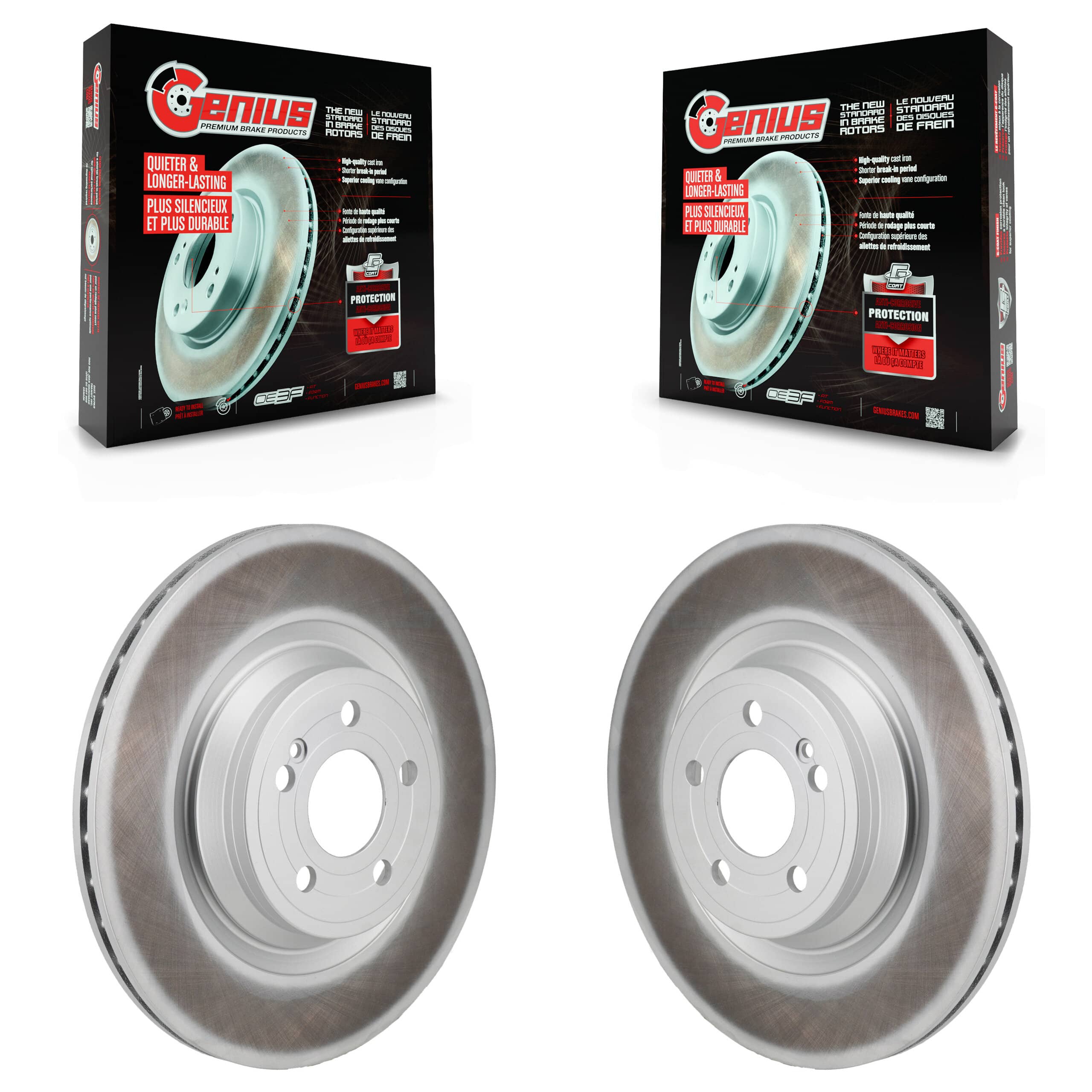 Genius - KG-102002 - Rear Disc Brake Rotor Kits