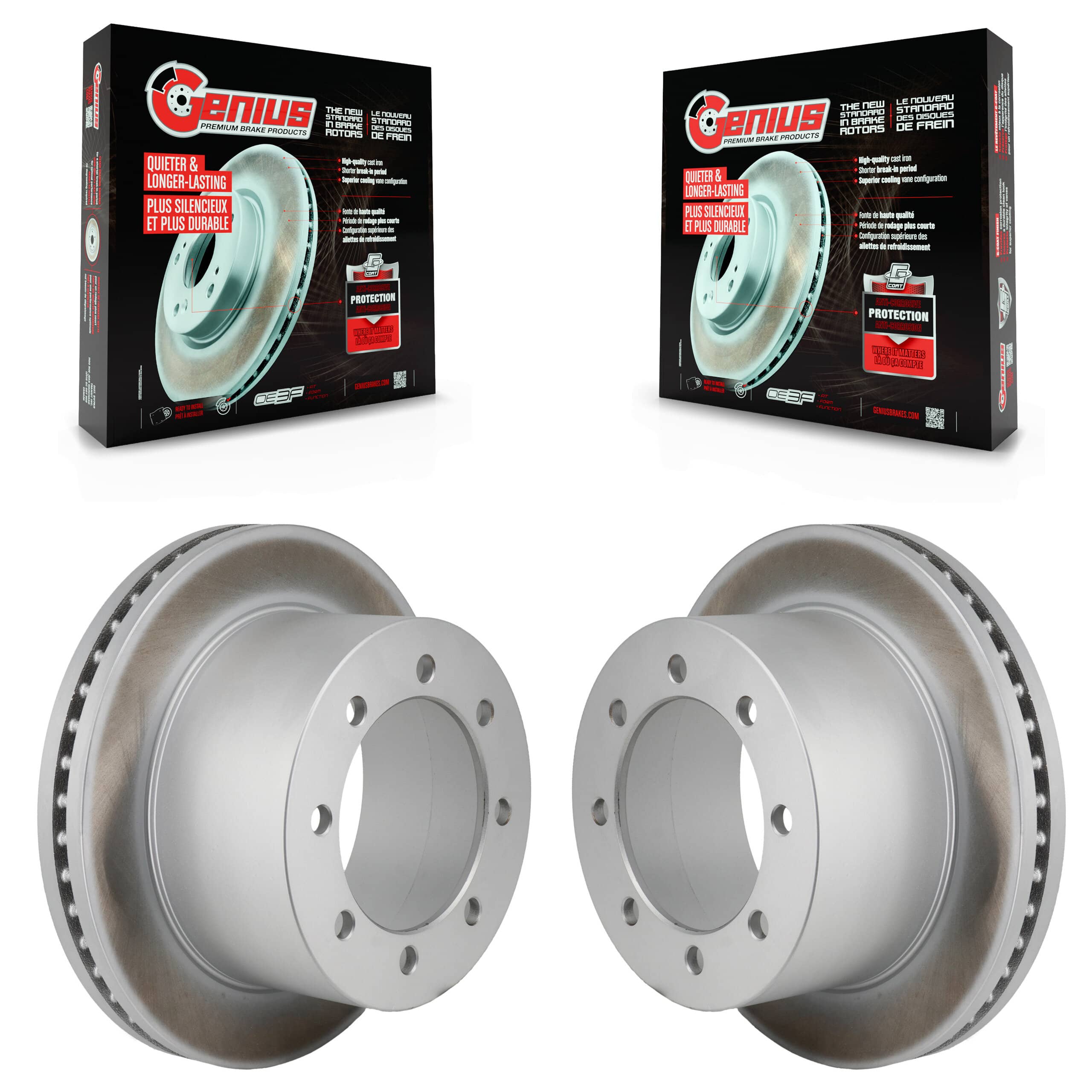 Genius - KG-102021 - Rear Disc Brake Rotor Kits