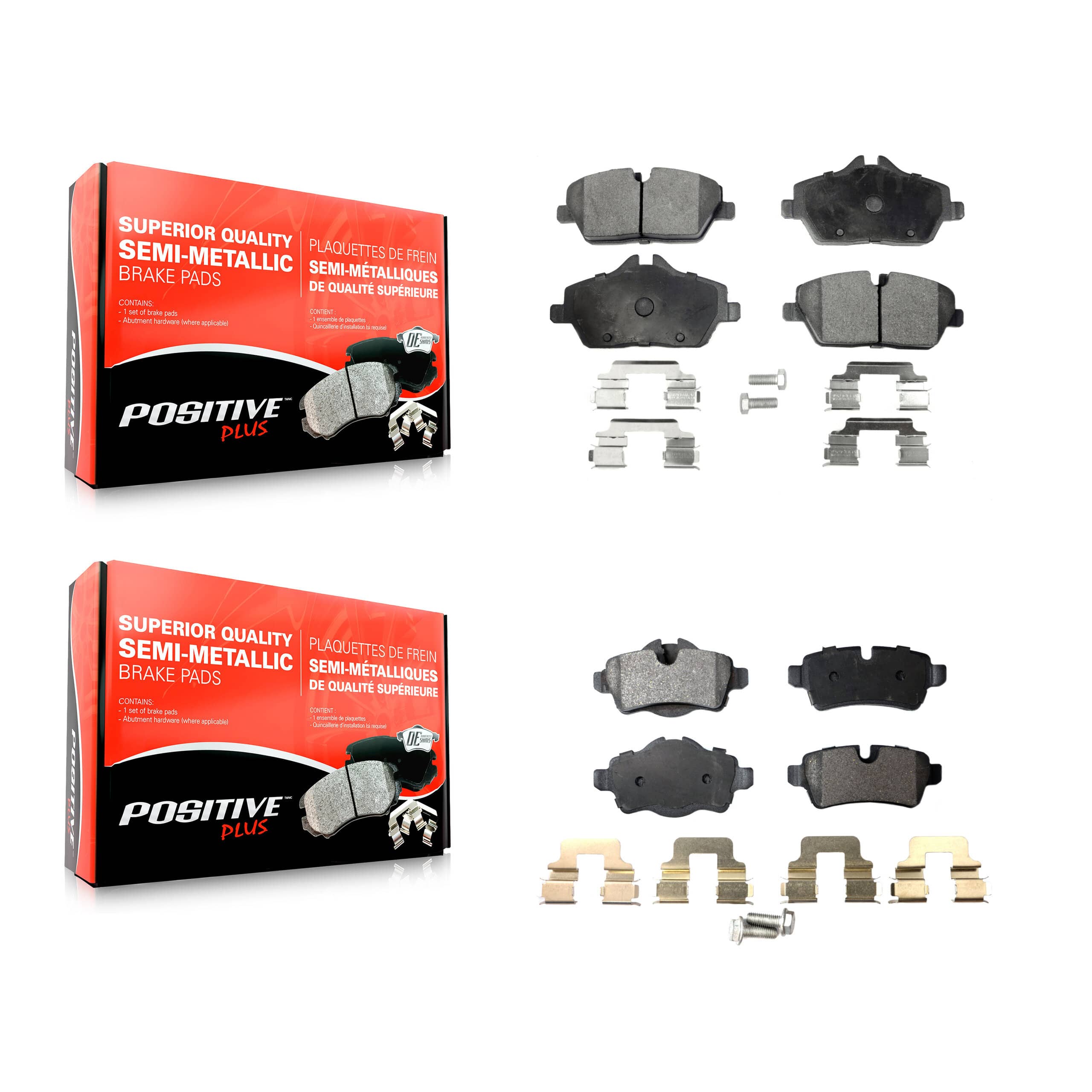 Positive Plus - KPF-100114 - Front and Rear Disc Brake Pad Kits