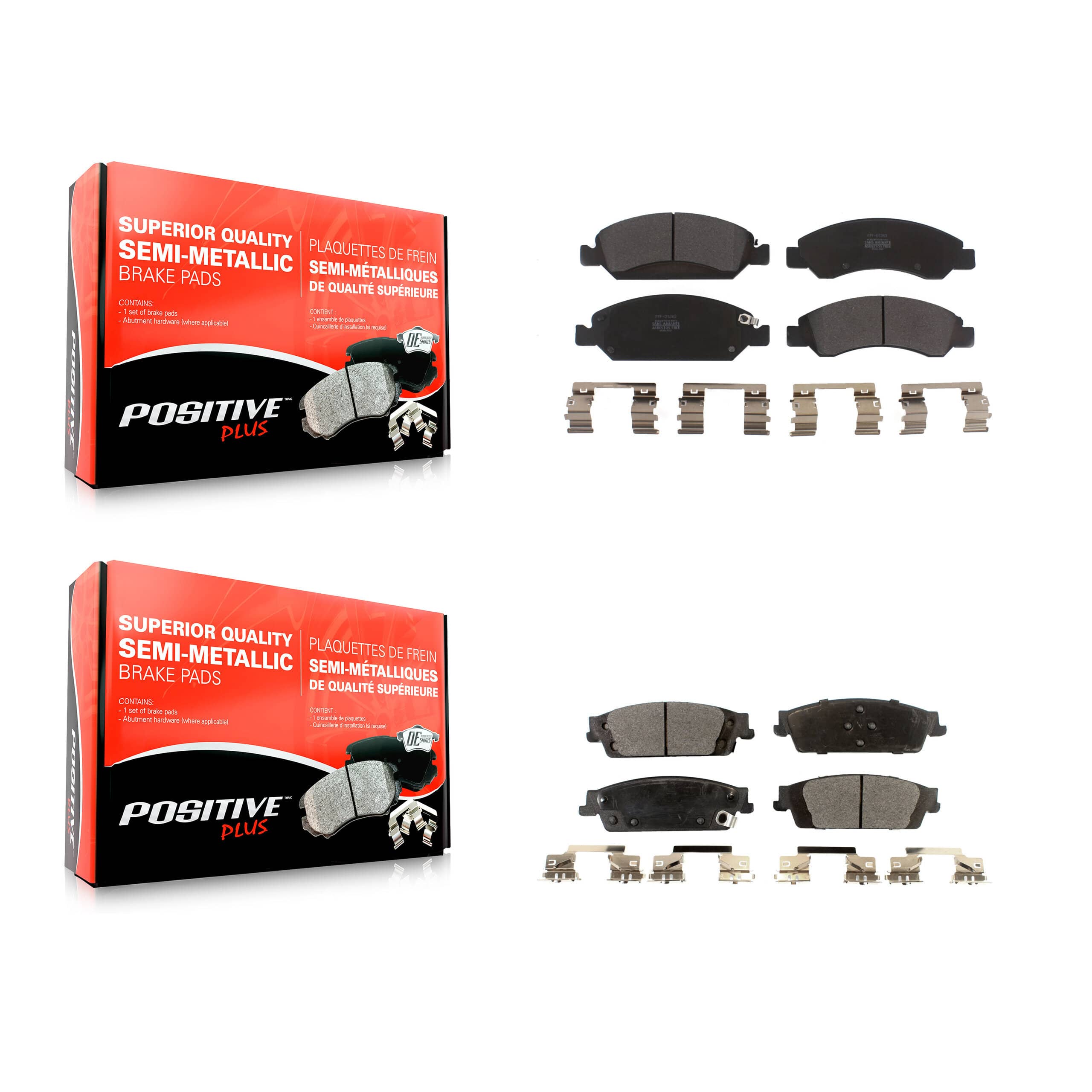 Positive Plus - KPF-100138 - Front and Rear Disc Brake Pad Kits