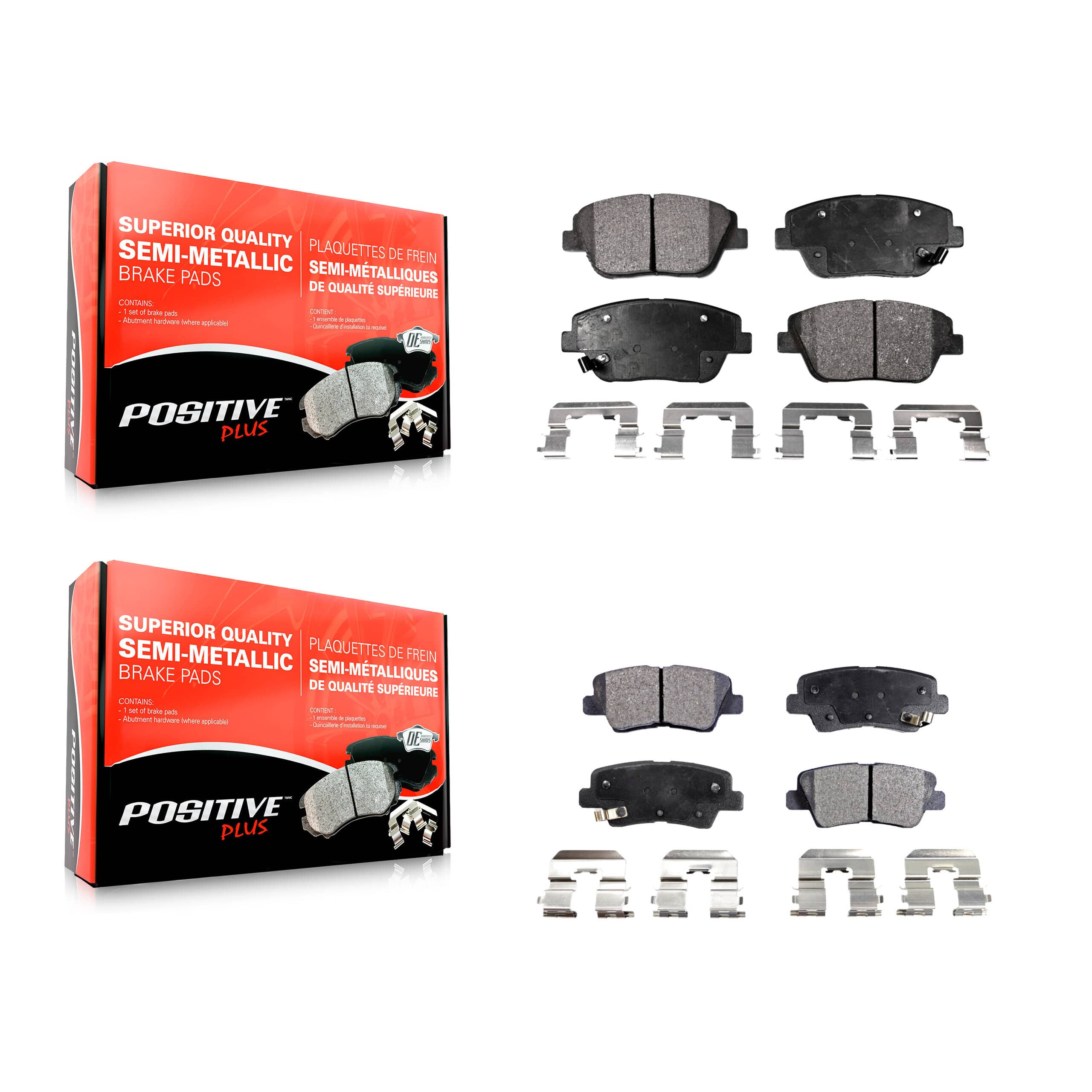 Positive Plus - KPF-100189 - Front and Rear Disc Brake Pad Kits