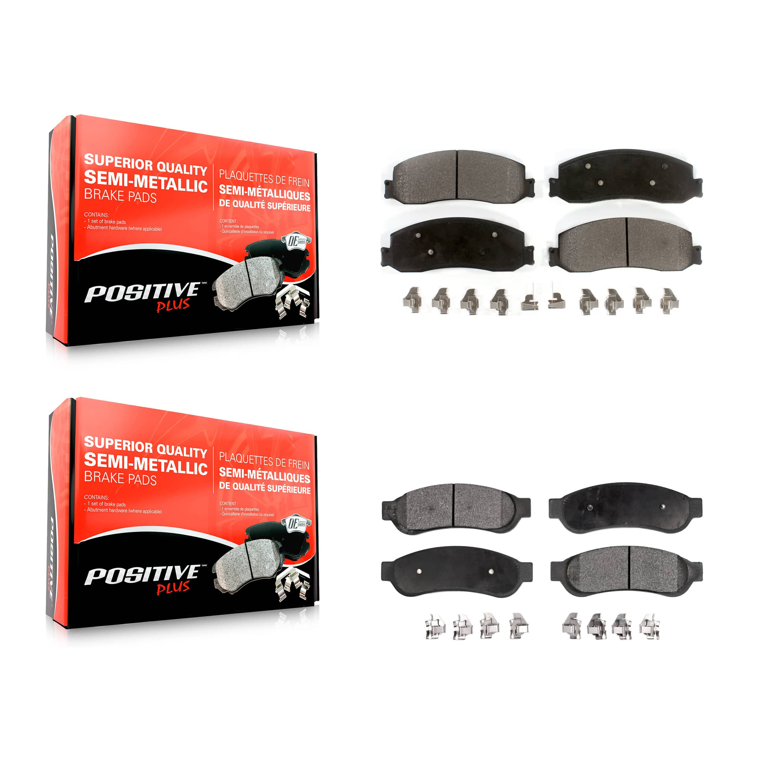 Positive Plus - KPF-100246 - Front and Rear Disc Brake Pad Kits