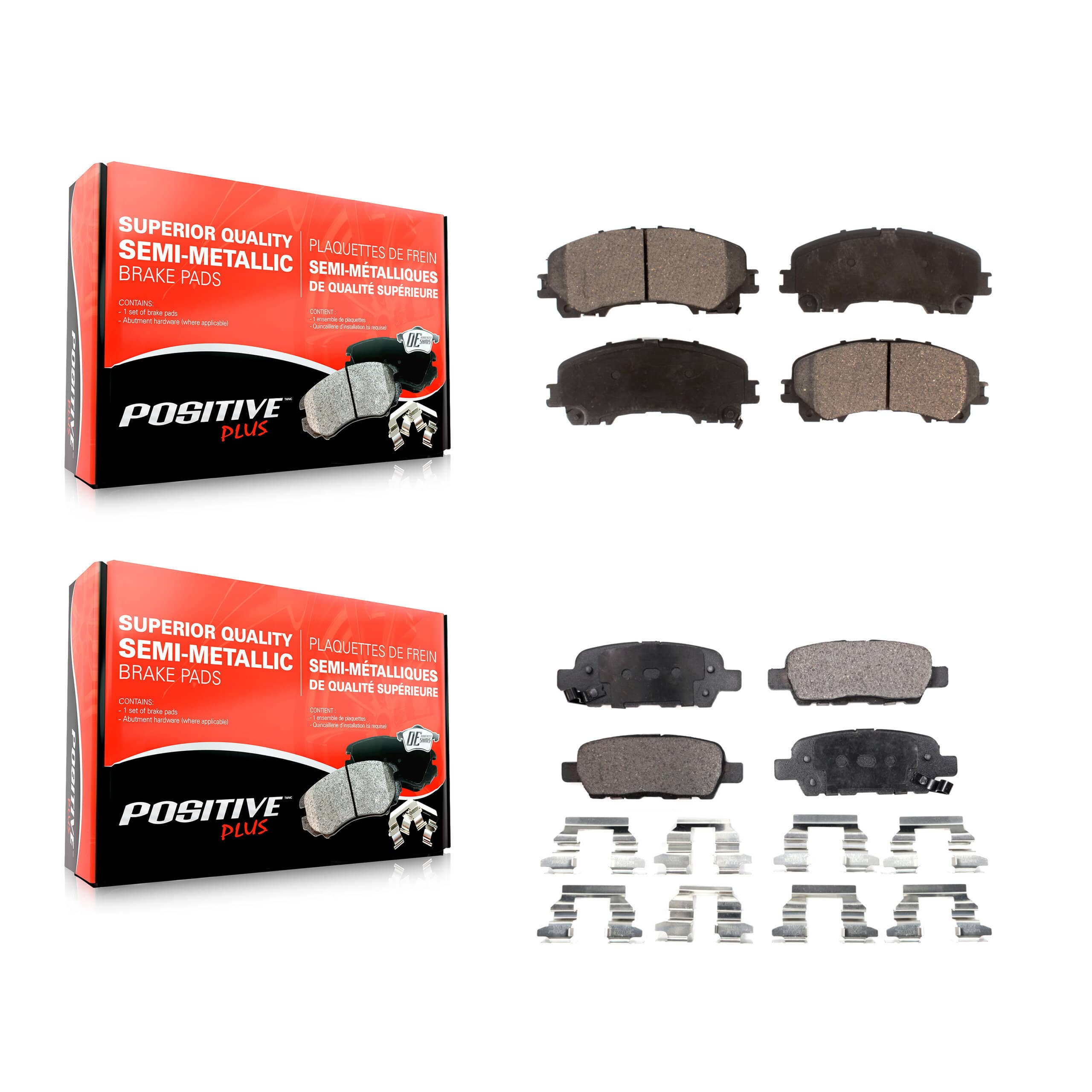 Positive Plus - KPF-100270 - Front and Rear Disc Brake Pad Kits