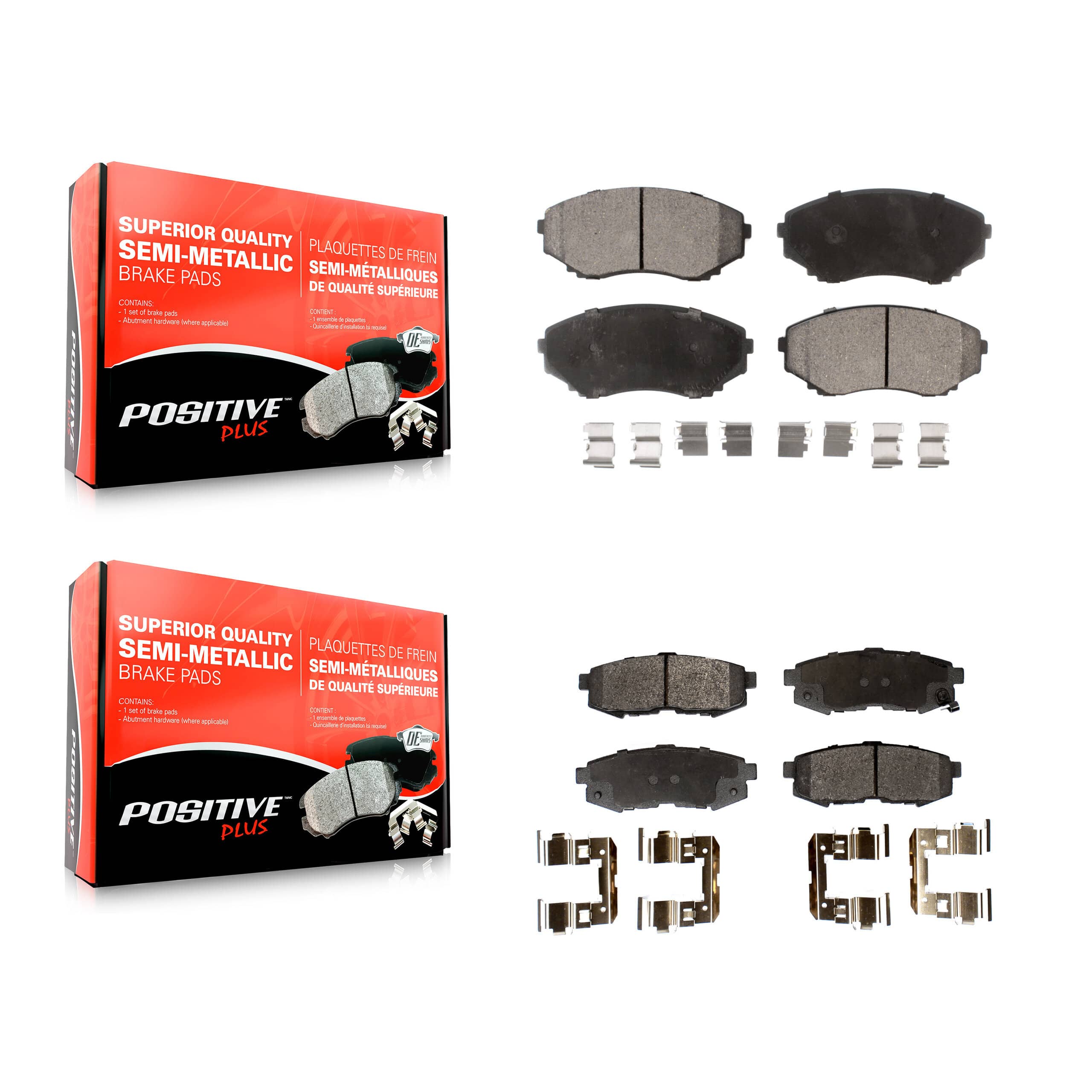 Positive Plus - KPF-100311 - Front and Rear Disc Brake Pad Kits