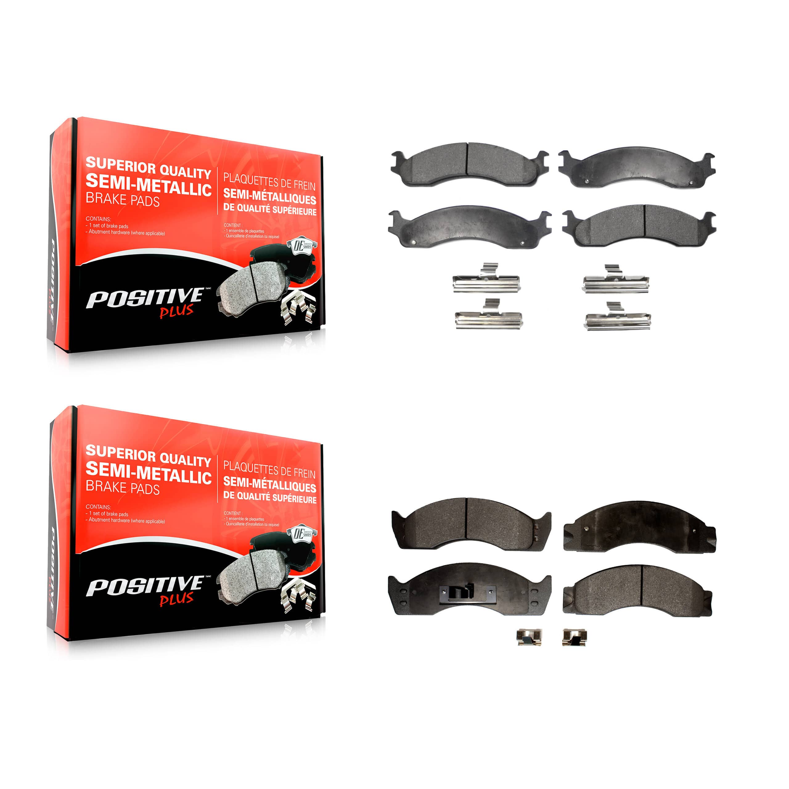 Positive Plus - KPF-100321 - Front and Rear Disc Brake Pad Kits
