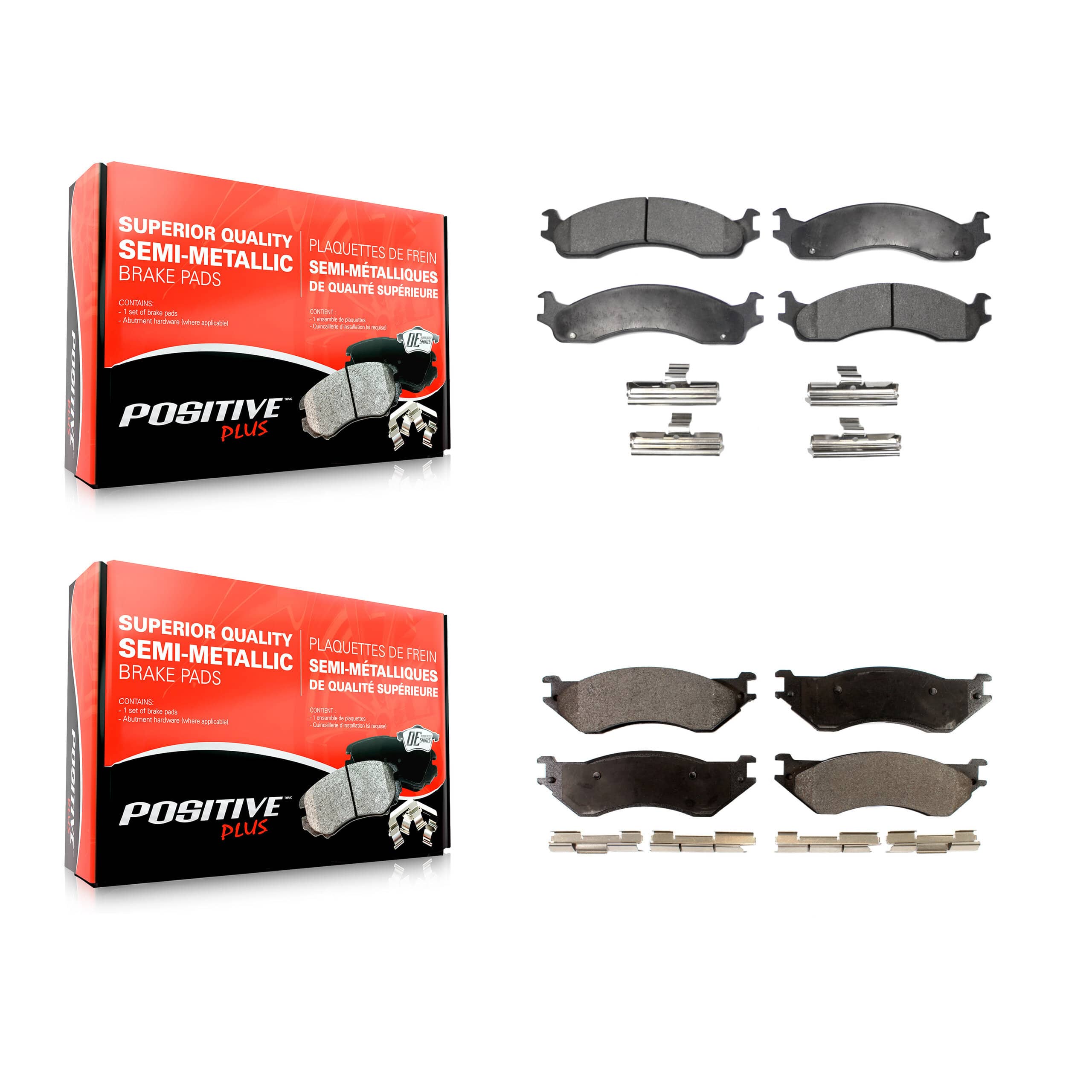 Positive Plus - KPF-100322 - Front and Rear Disc Brake Pad Kits