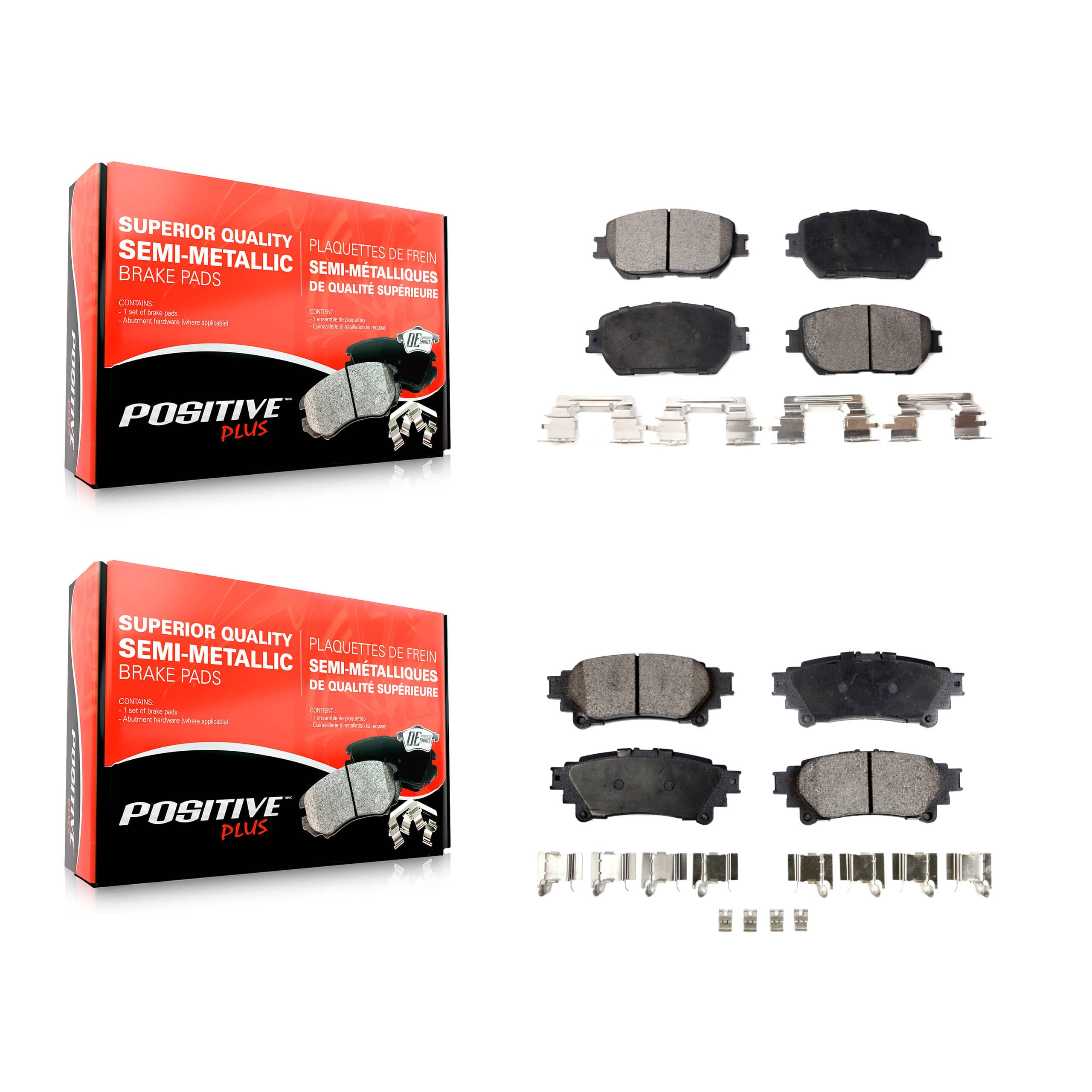 Positive Plus - KPF-100411 - Front and Rear Disc Brake Pad Kits