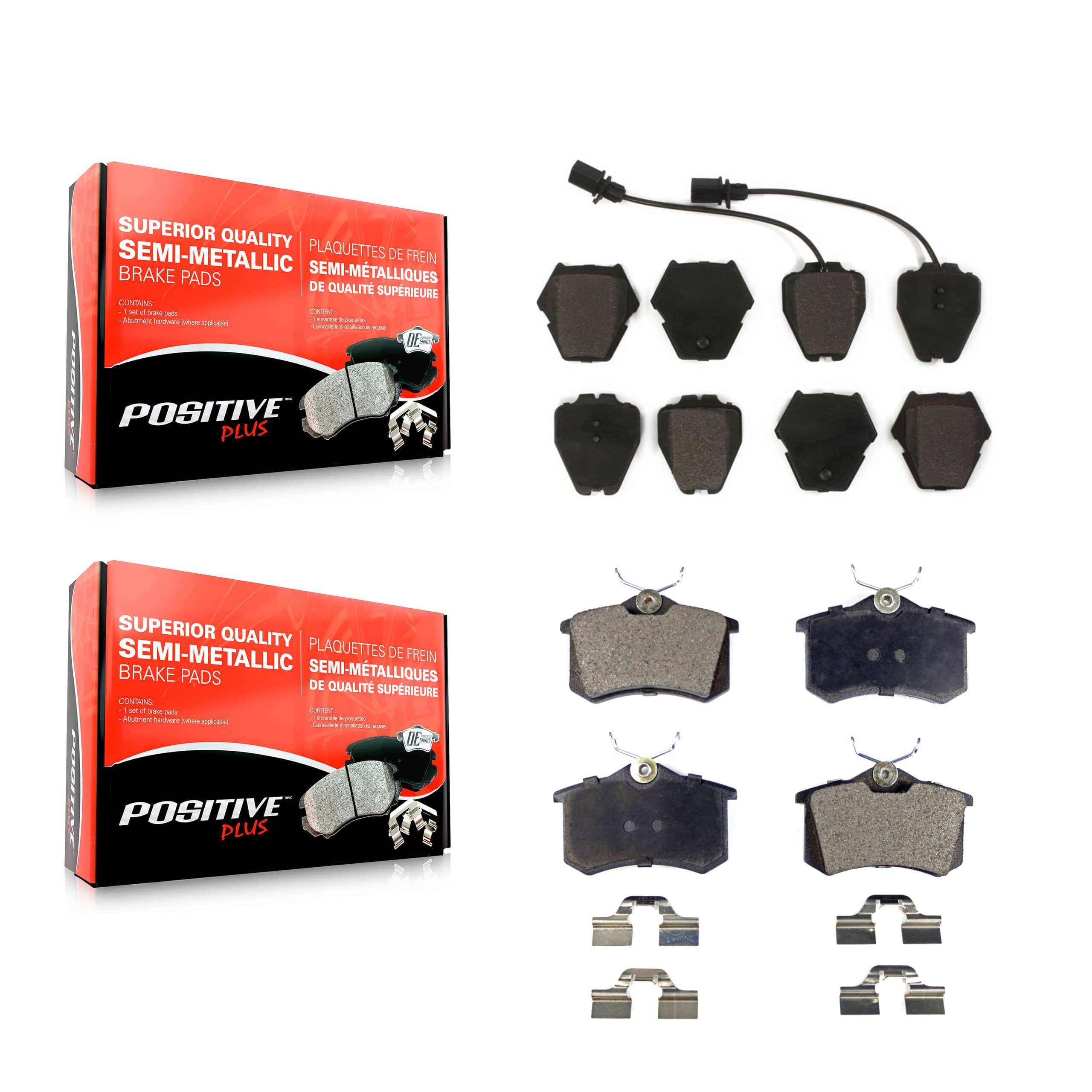 Positive Plus - KPF-100418 - Front and Rear Disc Brake Pad Kits