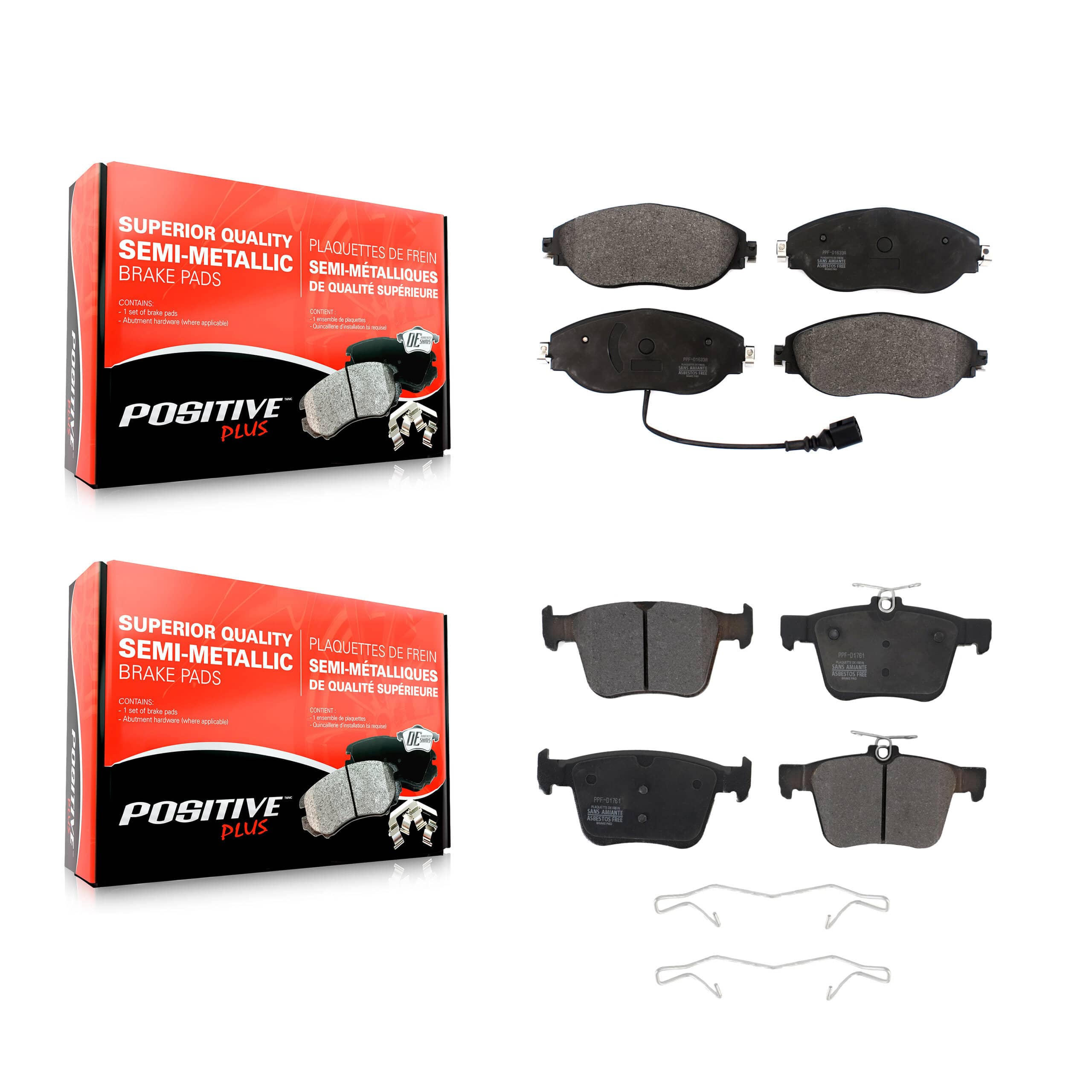Positive Plus - KPF-100471 - Front and Rear Disc Brake Pad Kits