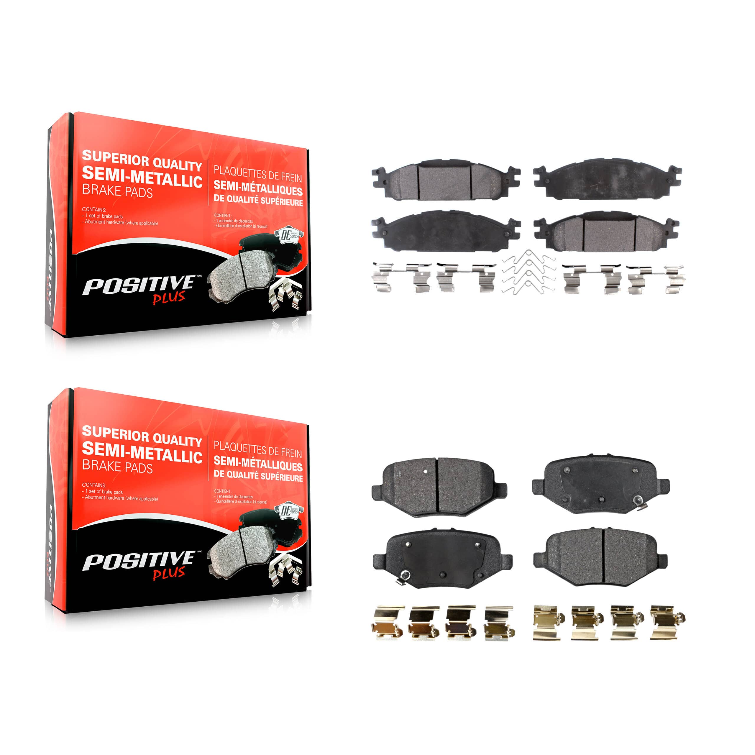 Positive Plus - KPF-100667 - Front and Rear Disc Brake Pad Kits
