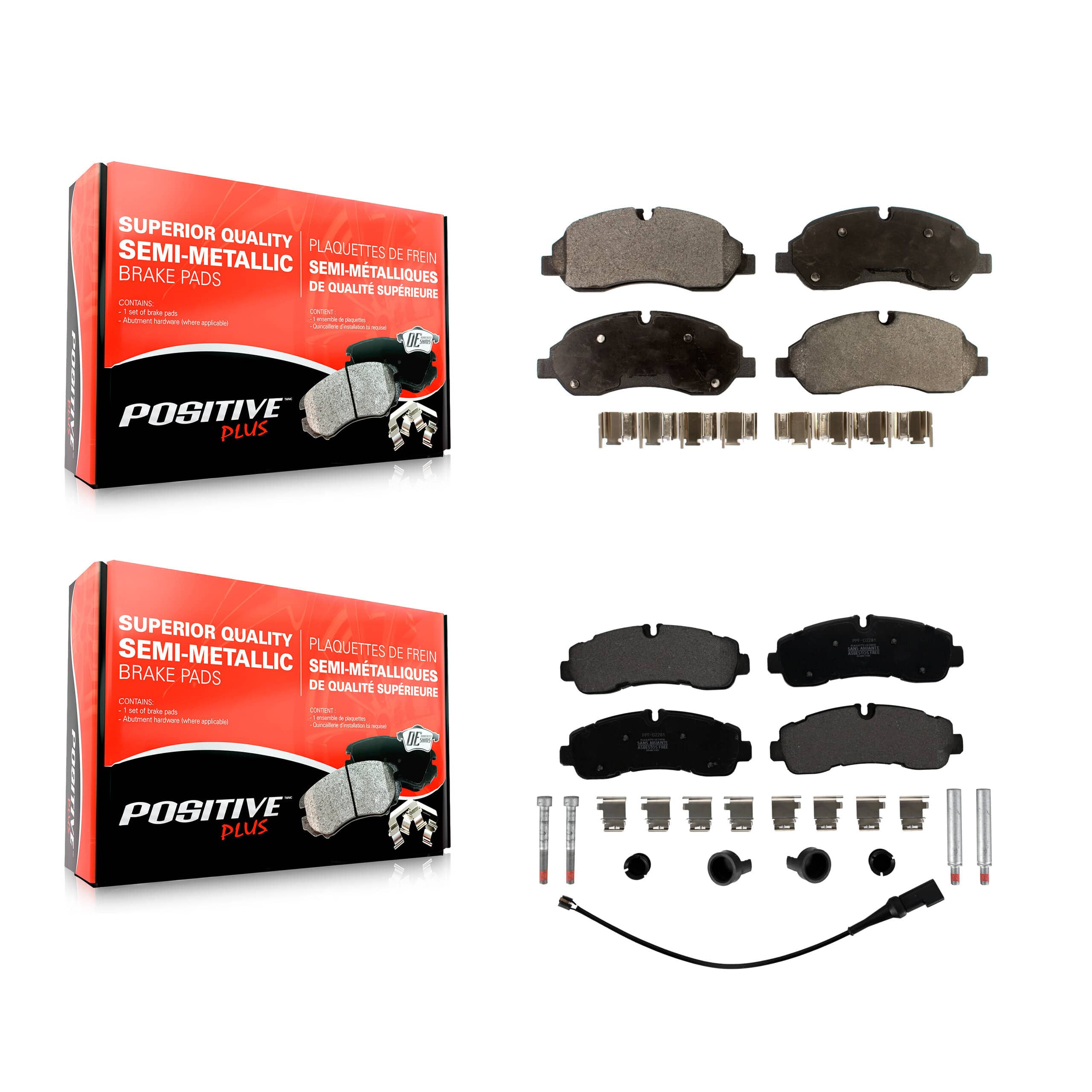 Positive Plus - KPF-100674 - Front and Rear Disc Brake Pad Kits