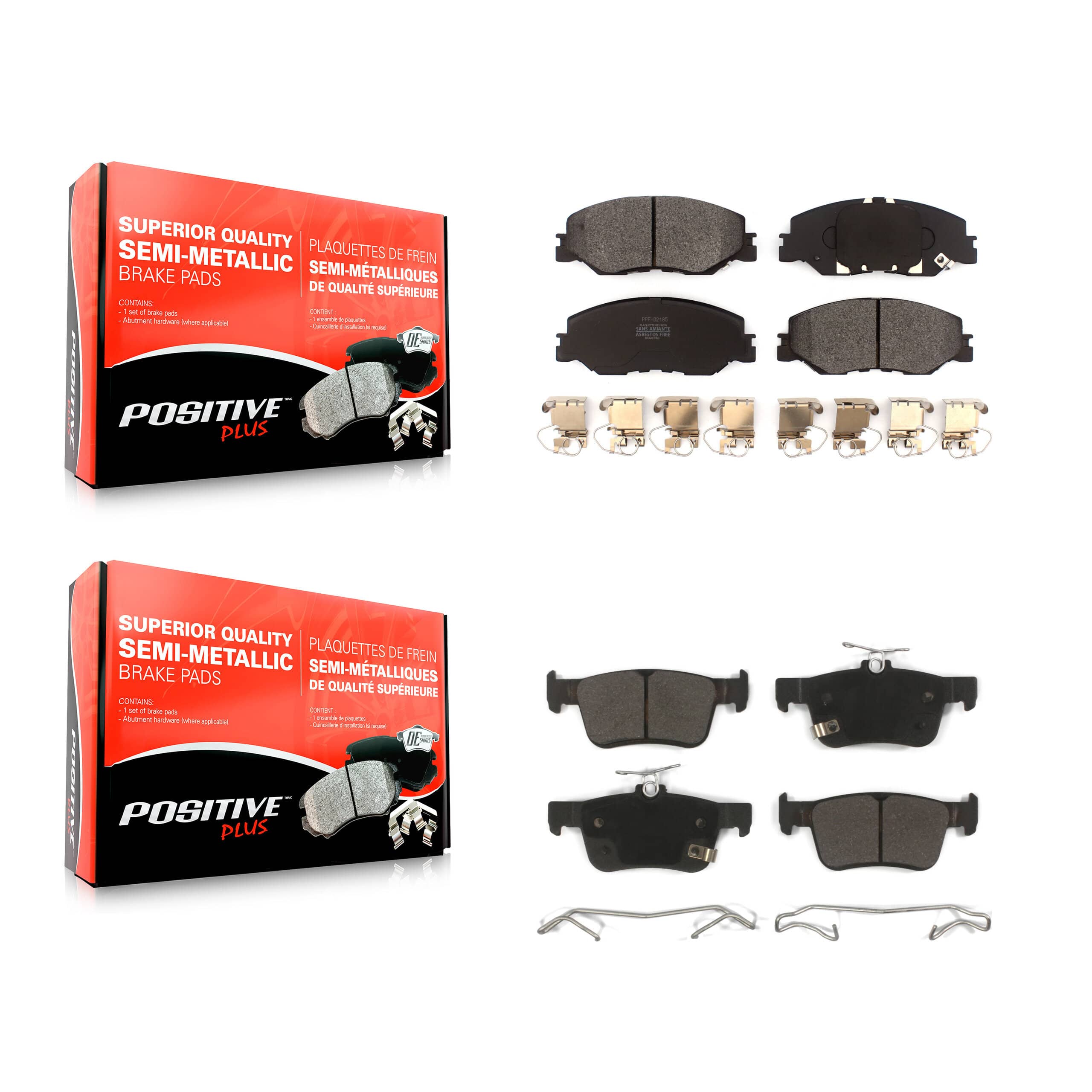 Positive Plus - KPF-100679 - Front and Rear Disc Brake Pad Kits