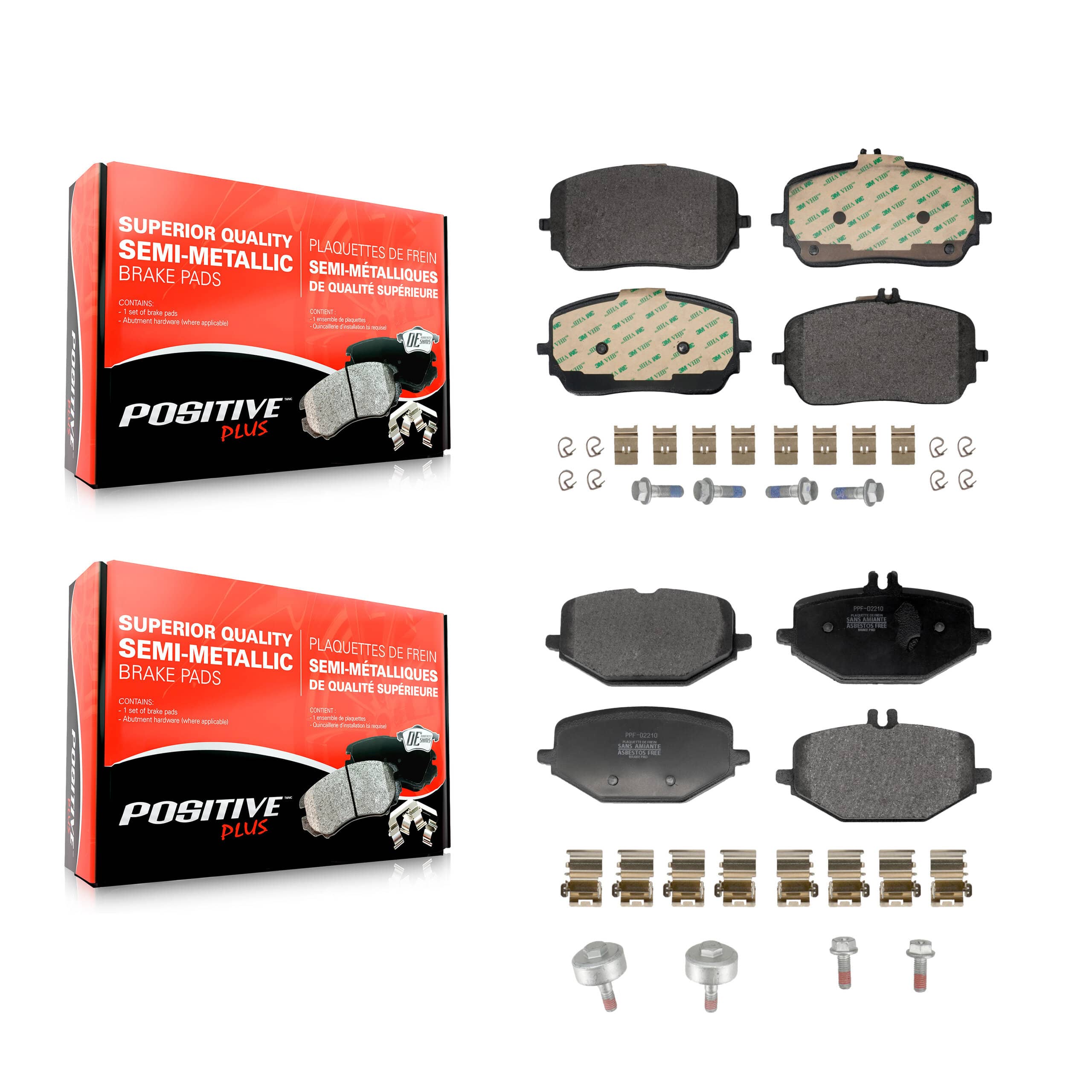 Positive Plus - KPF-100781 - Front and Rear Disc Brake Pad Kits