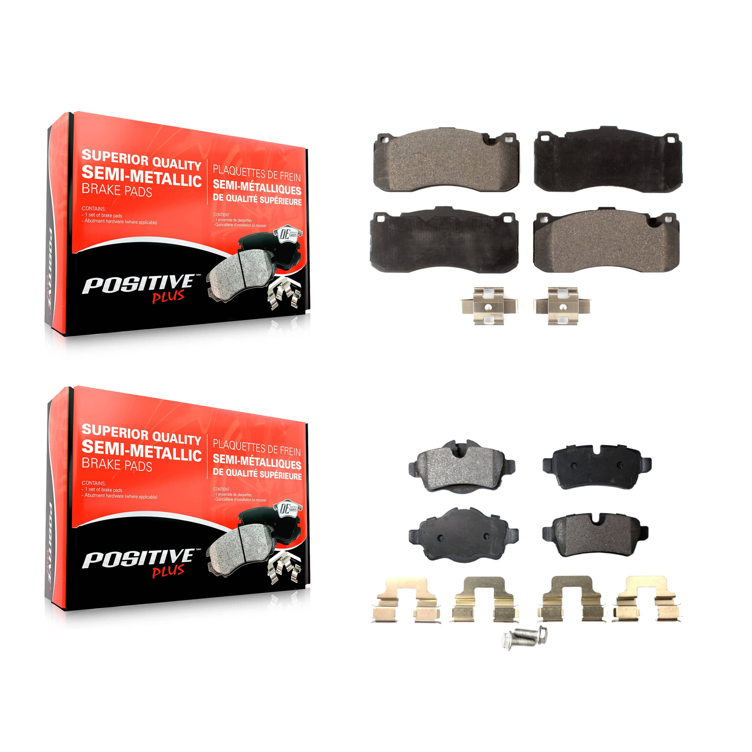 Positive Plus - KPF-100831 - Front and Rear Disc Brake Pad Kits