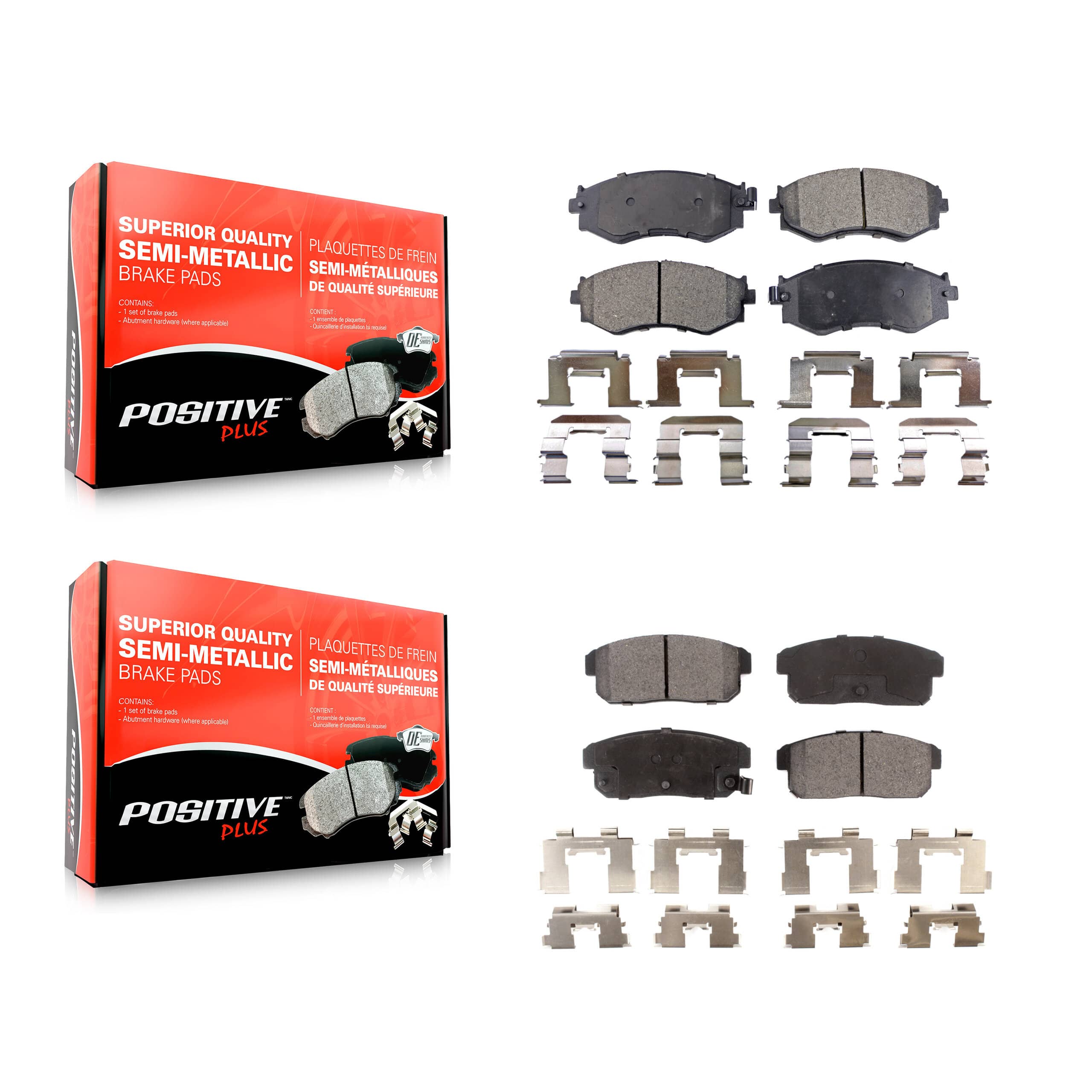 Positive Plus - KPF-100848 - Front and Rear Disc Brake Pad Kits