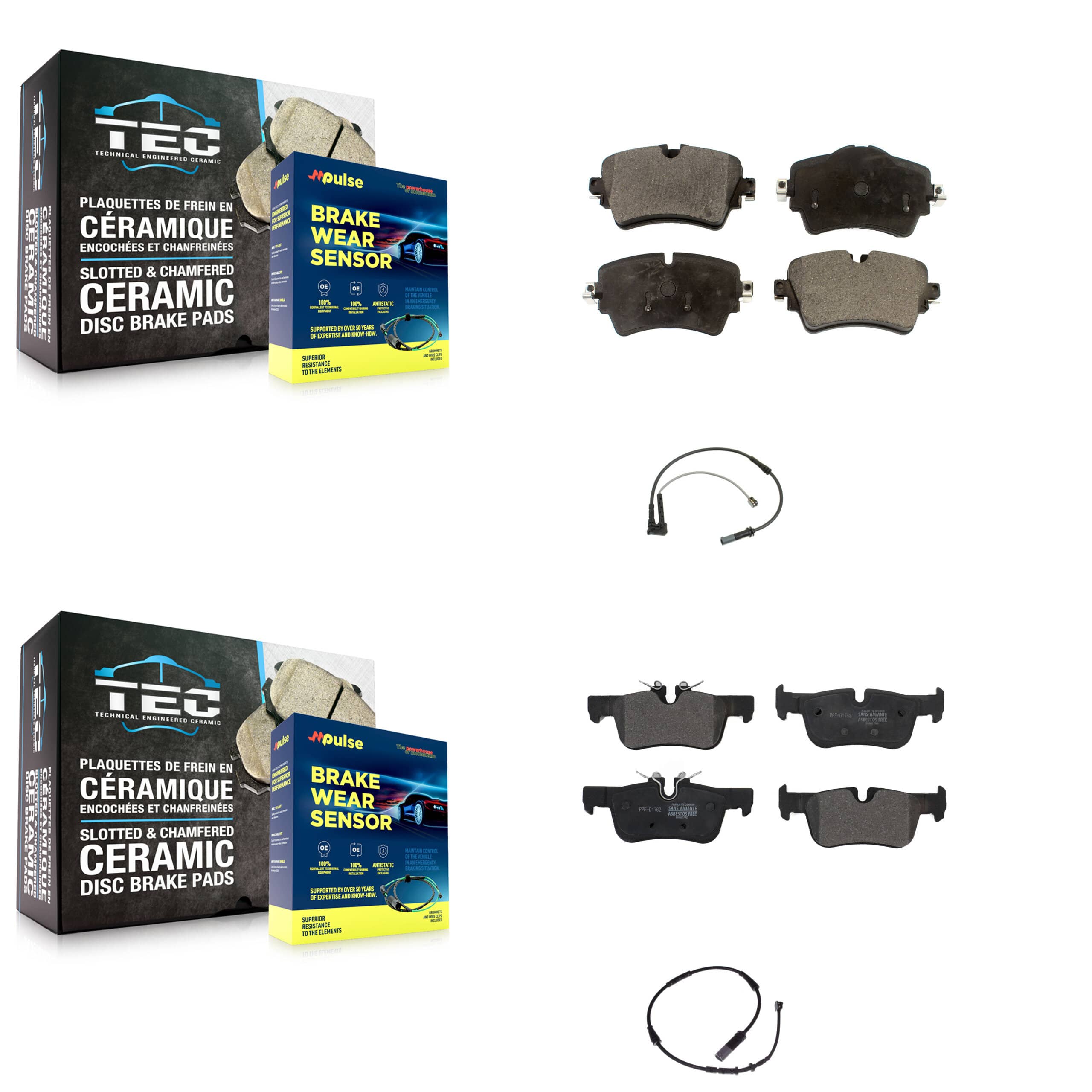 Positive Plus - KPW-100018 - Front and Rear Disc Brake Pad Kits