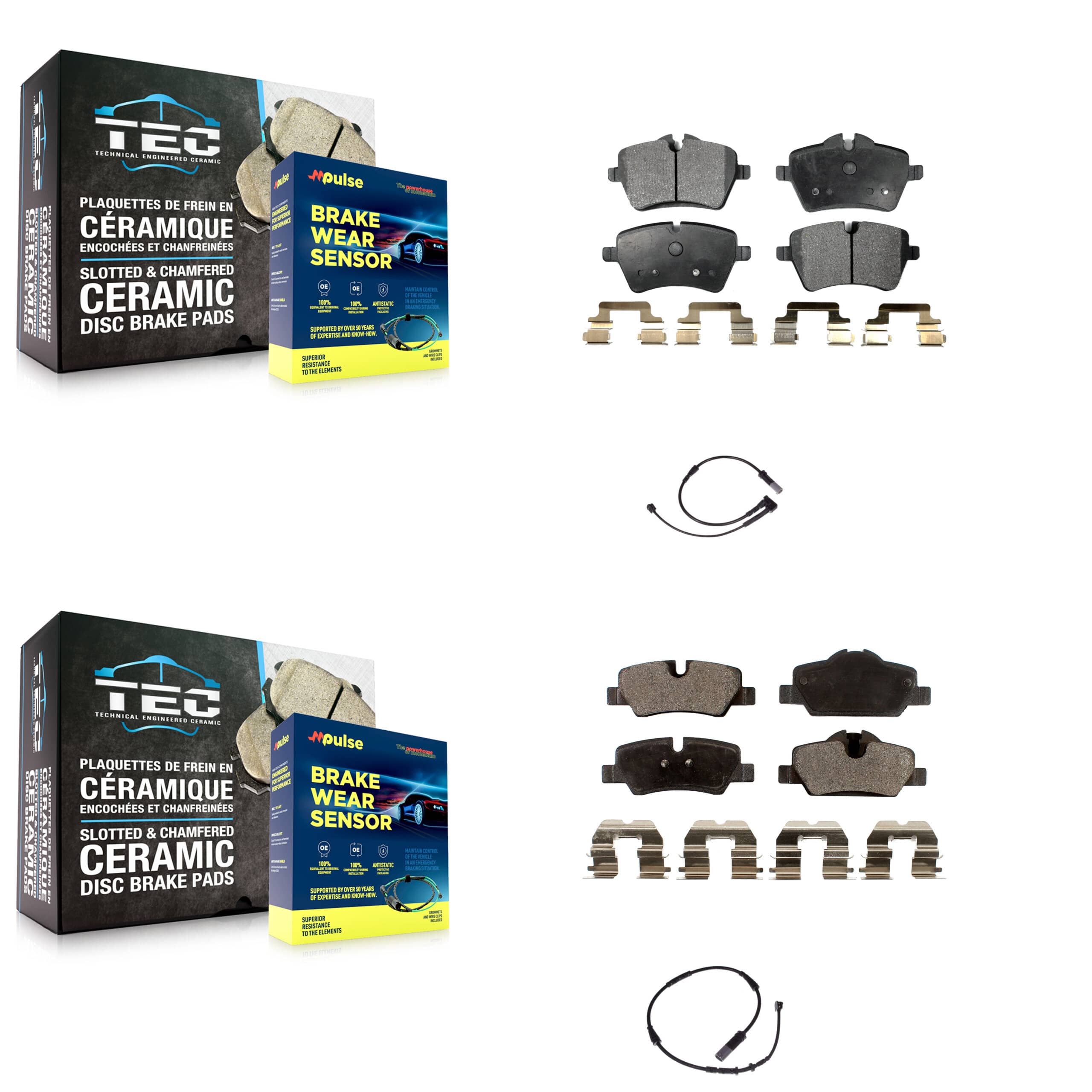 Positive Plus - KPW-100026 - Front and Rear Disc Brake Pad Kits