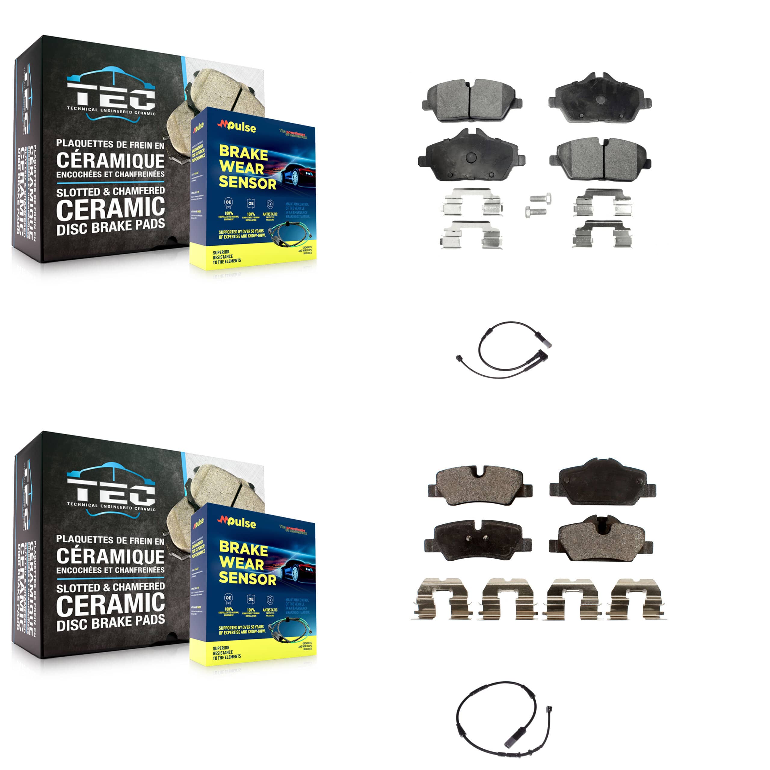 Positive Plus - KPW-100027 - Front and Rear Disc Brake Pad Kits