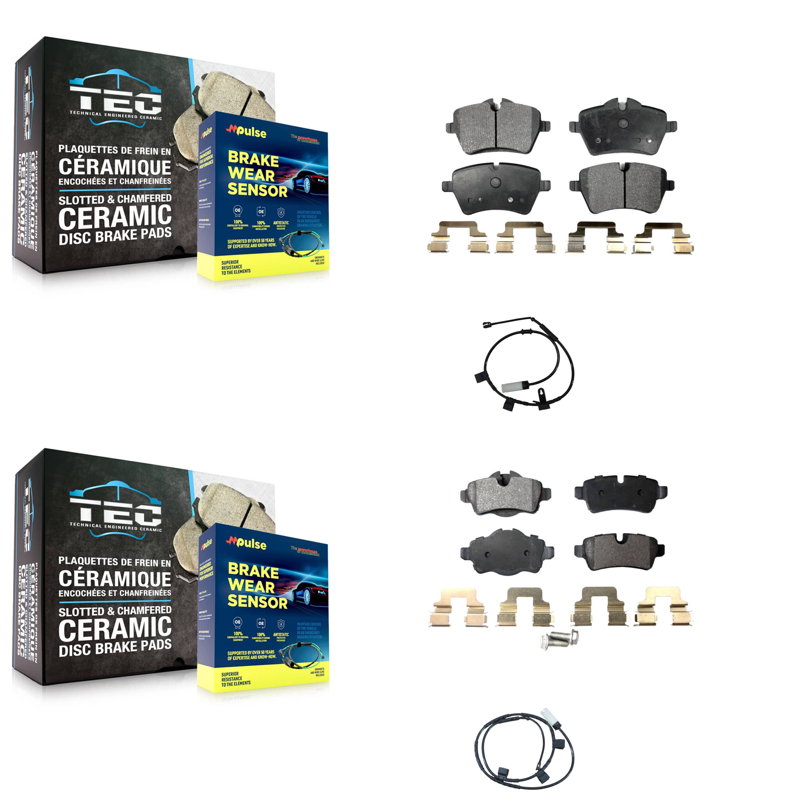 Positive Plus - KPW-100031 - Front and Rear Disc Brake Pad Kits