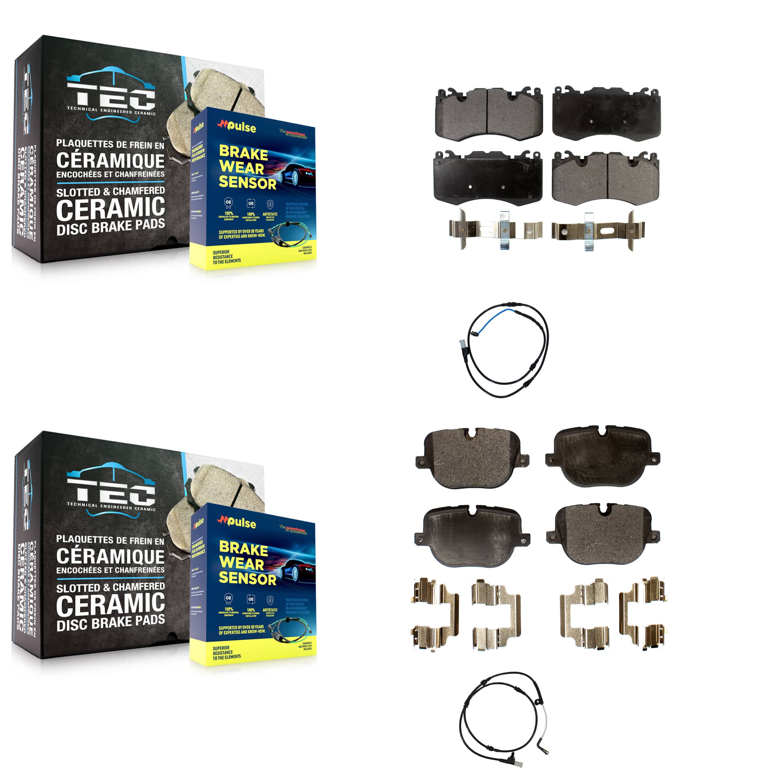 Positive Plus - KPW-100065 - Front and Rear Disc Brake Pad Kits
