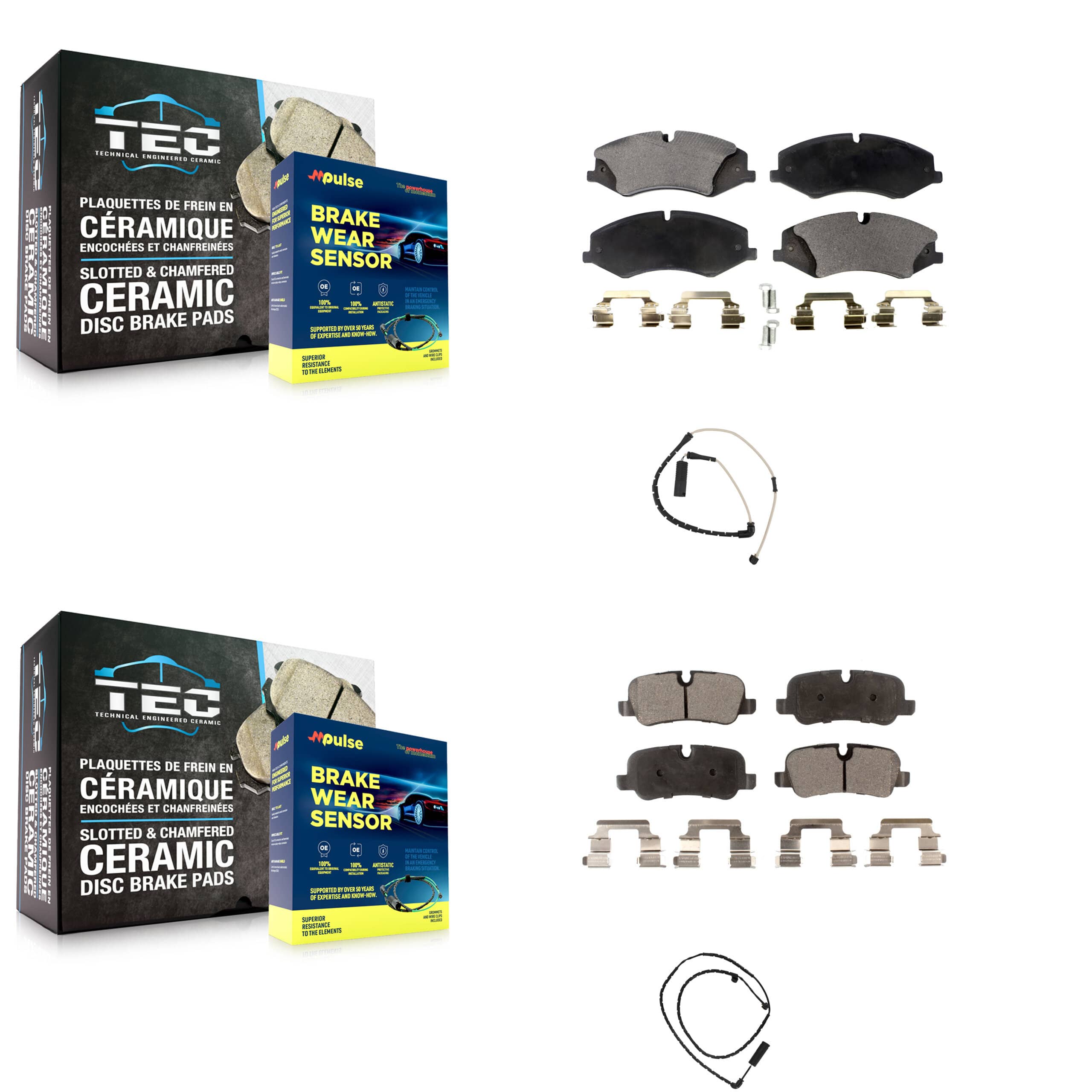 Positive Plus - KPW-100067 - Front and Rear Disc Brake Pad Kits